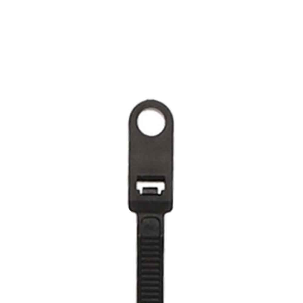 11-INCH MOUNTING HOLE CABLE ZIP TIES, HOLDS 50 POUNDS, BLACK (100 PACK)