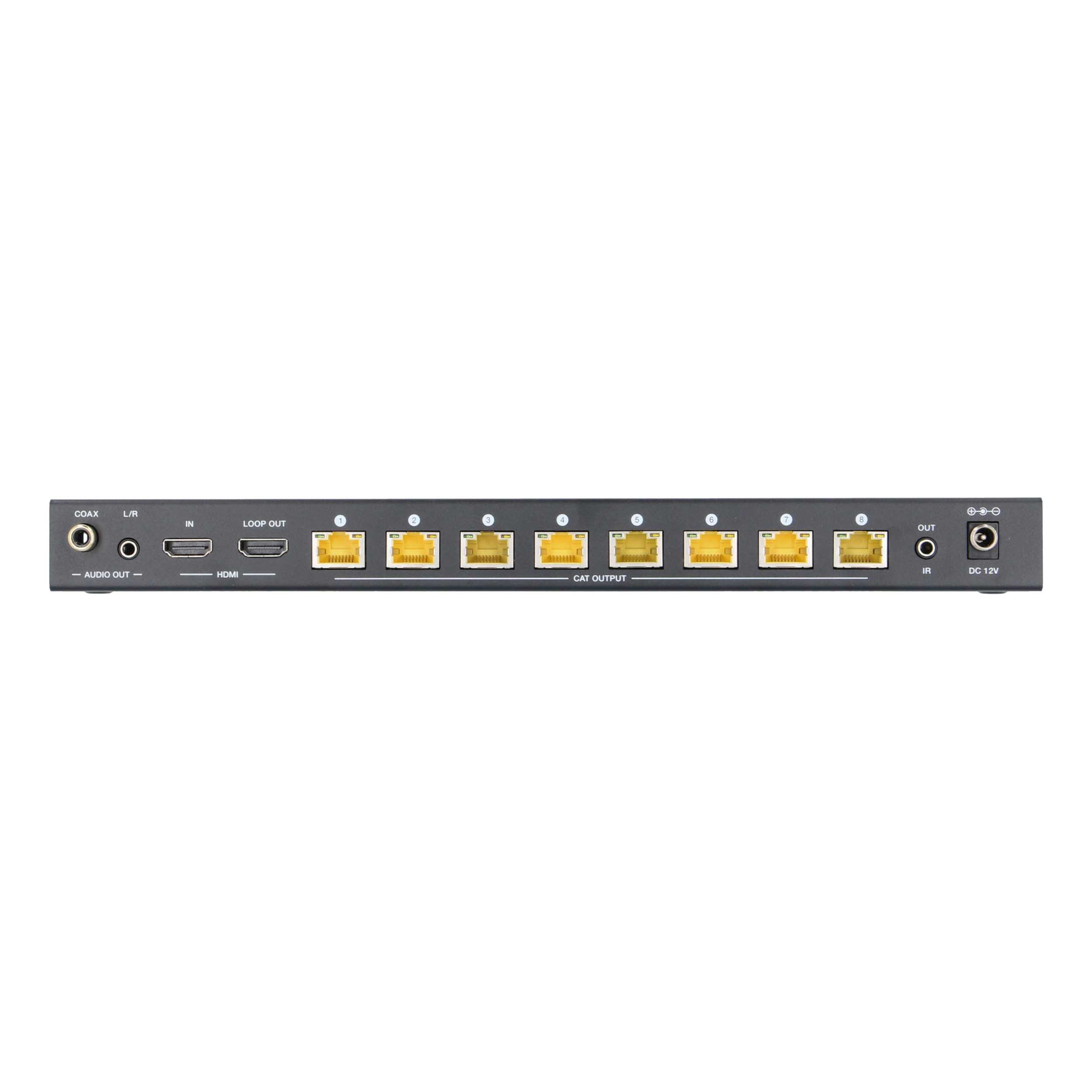 1X8 HDMI SPLITTER EXTENDER OVER CAT, IR PB, 18GBPS