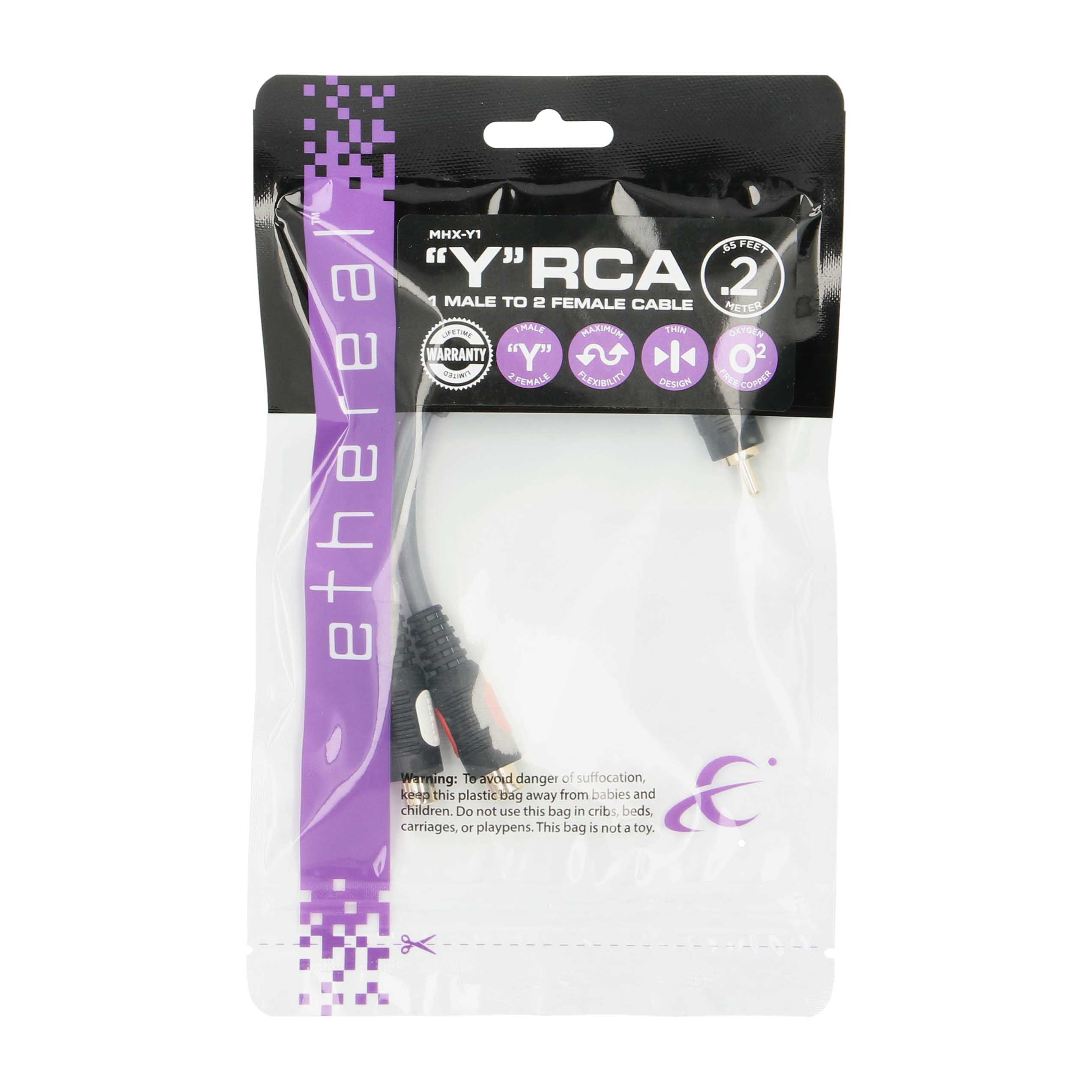 Y CABLE / 1 MALE TO 2 FEMALE