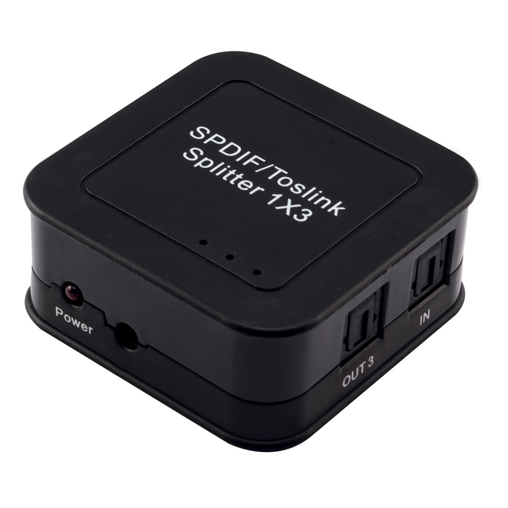 1X3 ACTIVE SPDIF/TOSLINK DIGITAL OPTICAL AUDIO SPLITTER