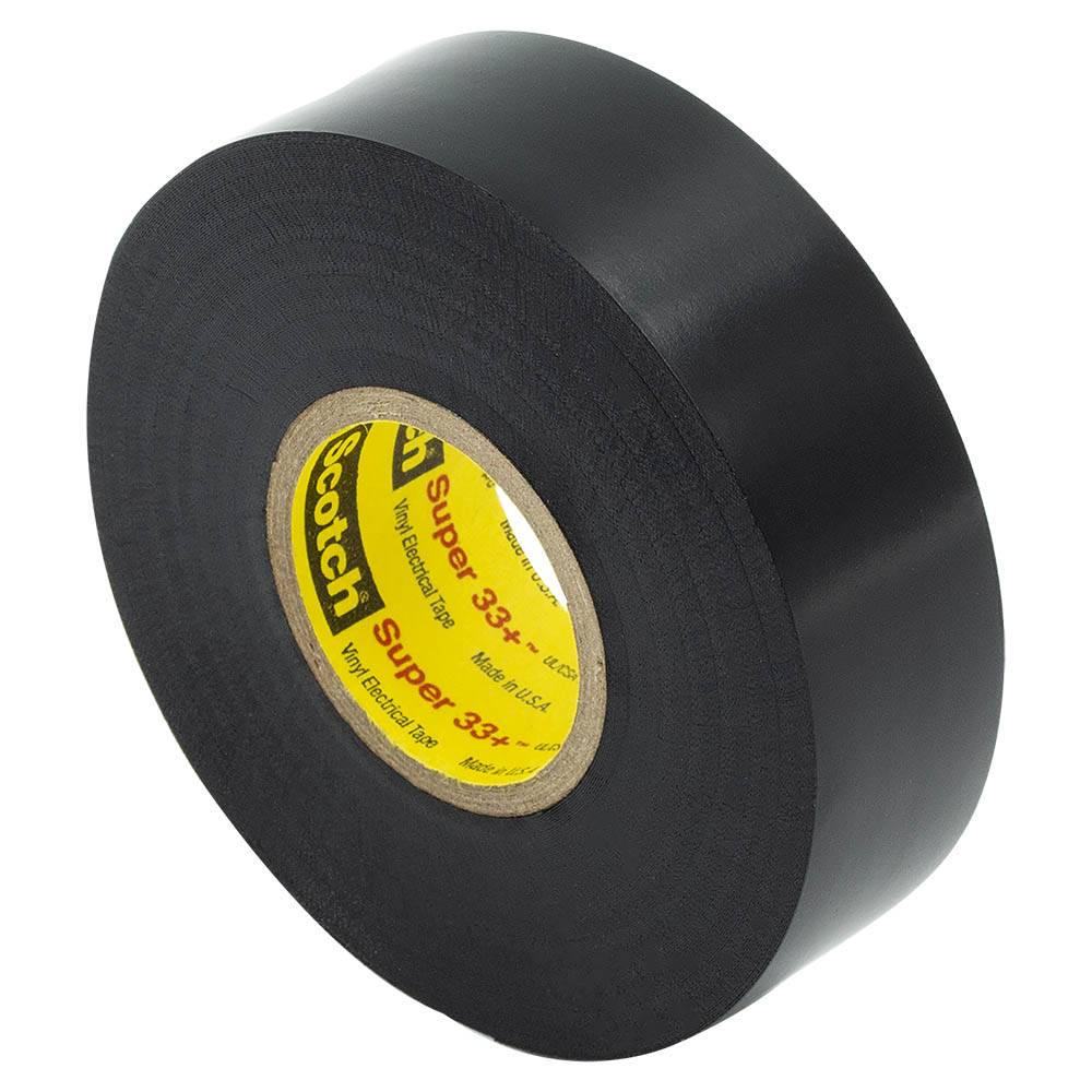 3M SUPER 33+ VINYL ELECTRICAL TAPE, 3/4IN X 52FT, BLACK (10 PACK)