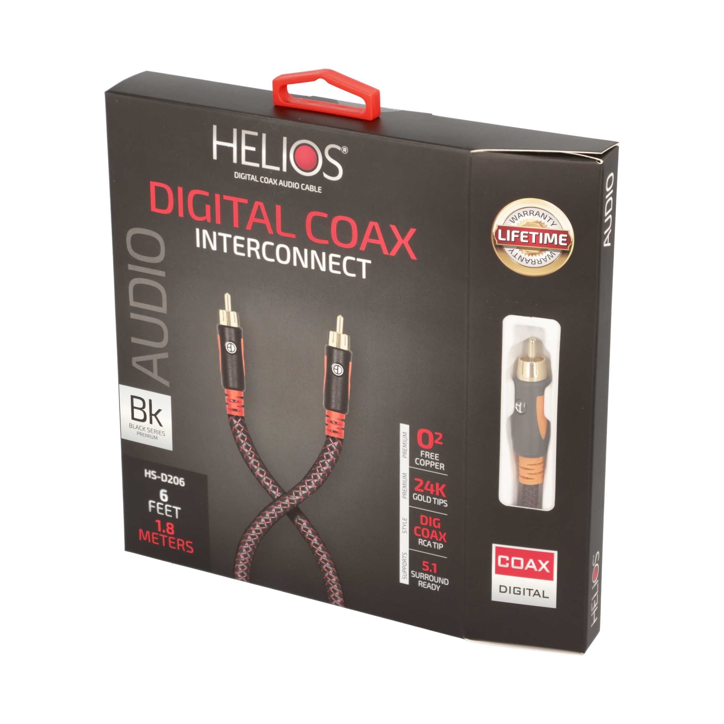 HELIOS DIGITAL COAX CABLE, 6FT