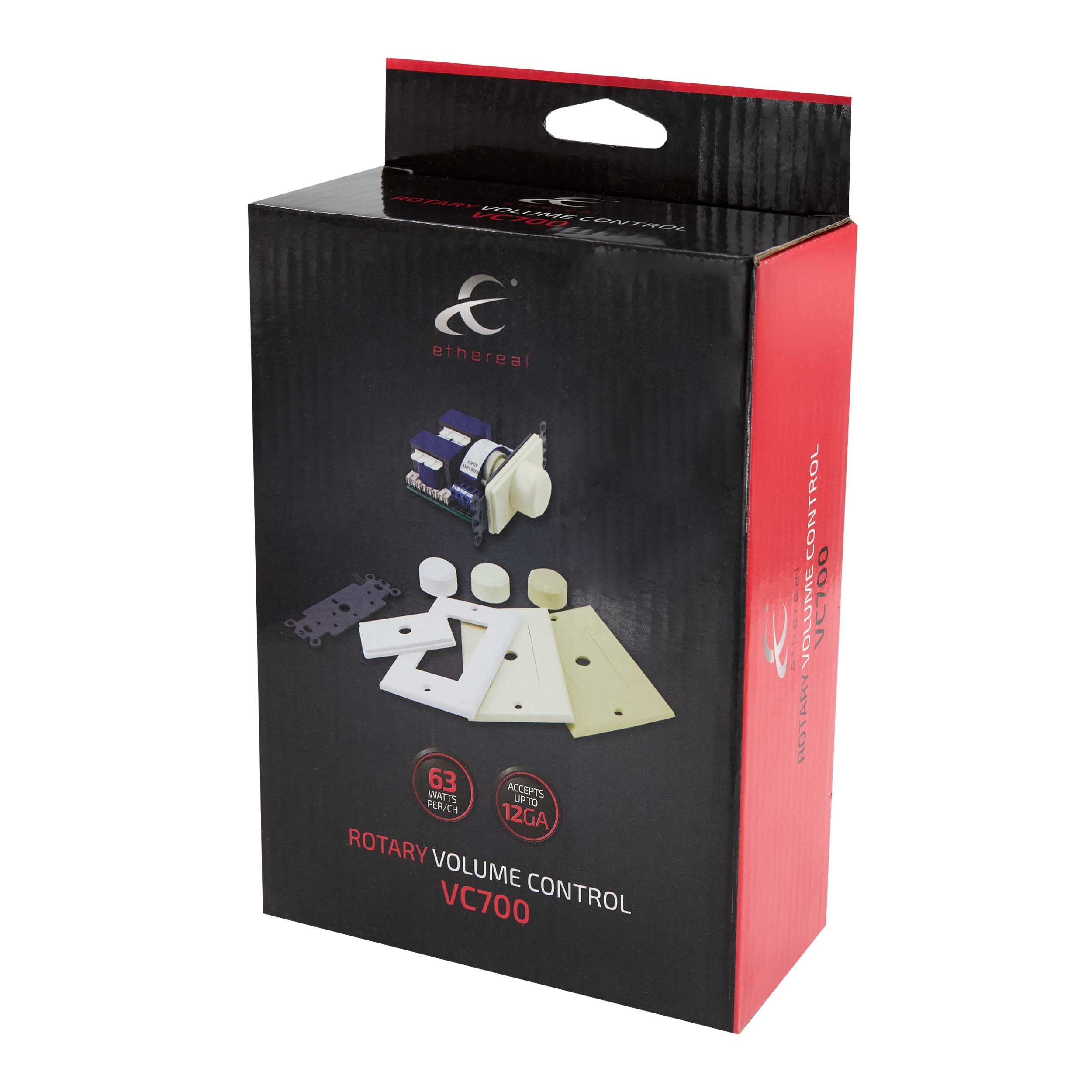 IN-WALL ROTARY VOLUME CONTROL WITH IMPEDANCE ADJUSTMENTS, 126 WATTS