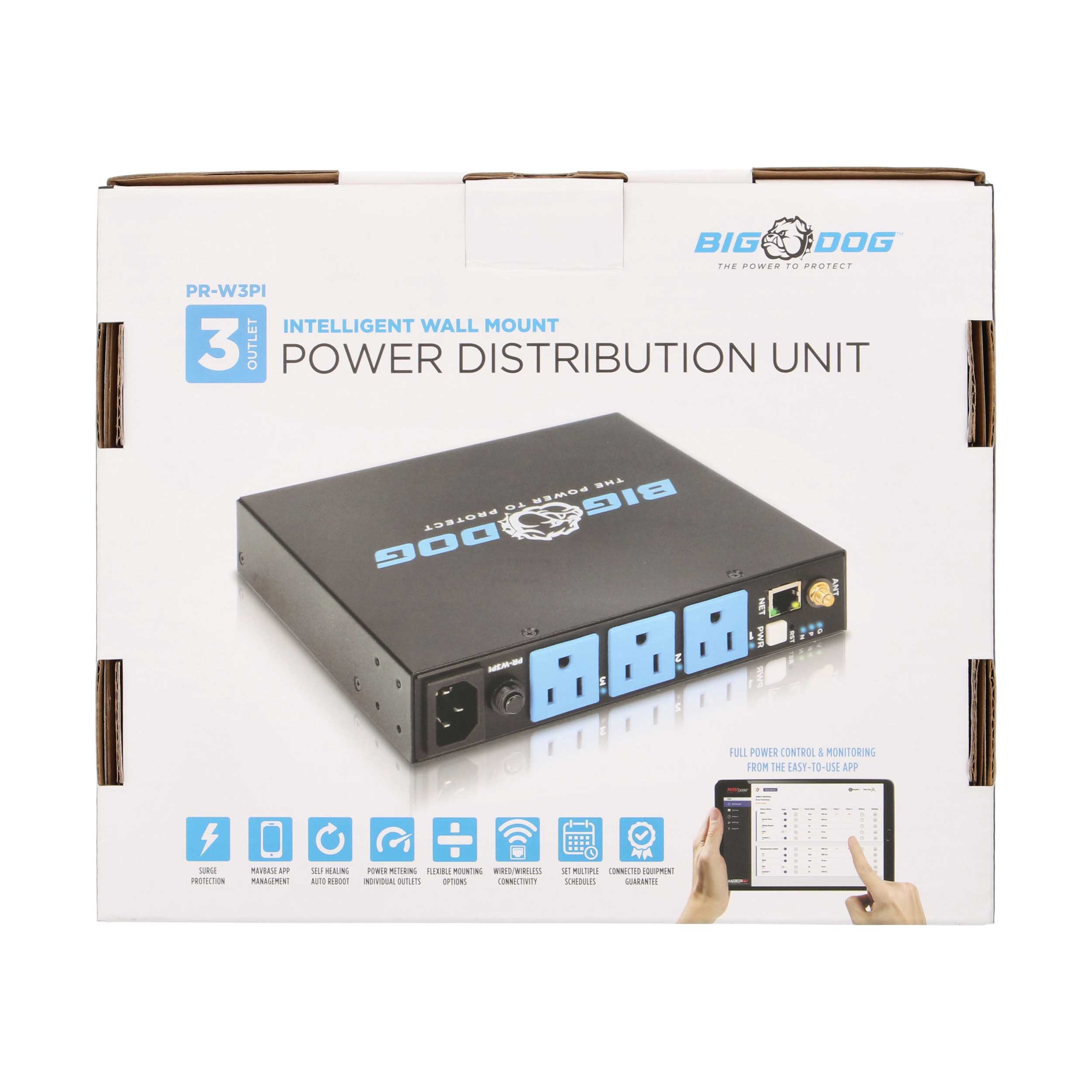 3-OUTLET WALL MOUNT SMART POWER DISTRIBUTION UNIT WITH SELF-HEALING