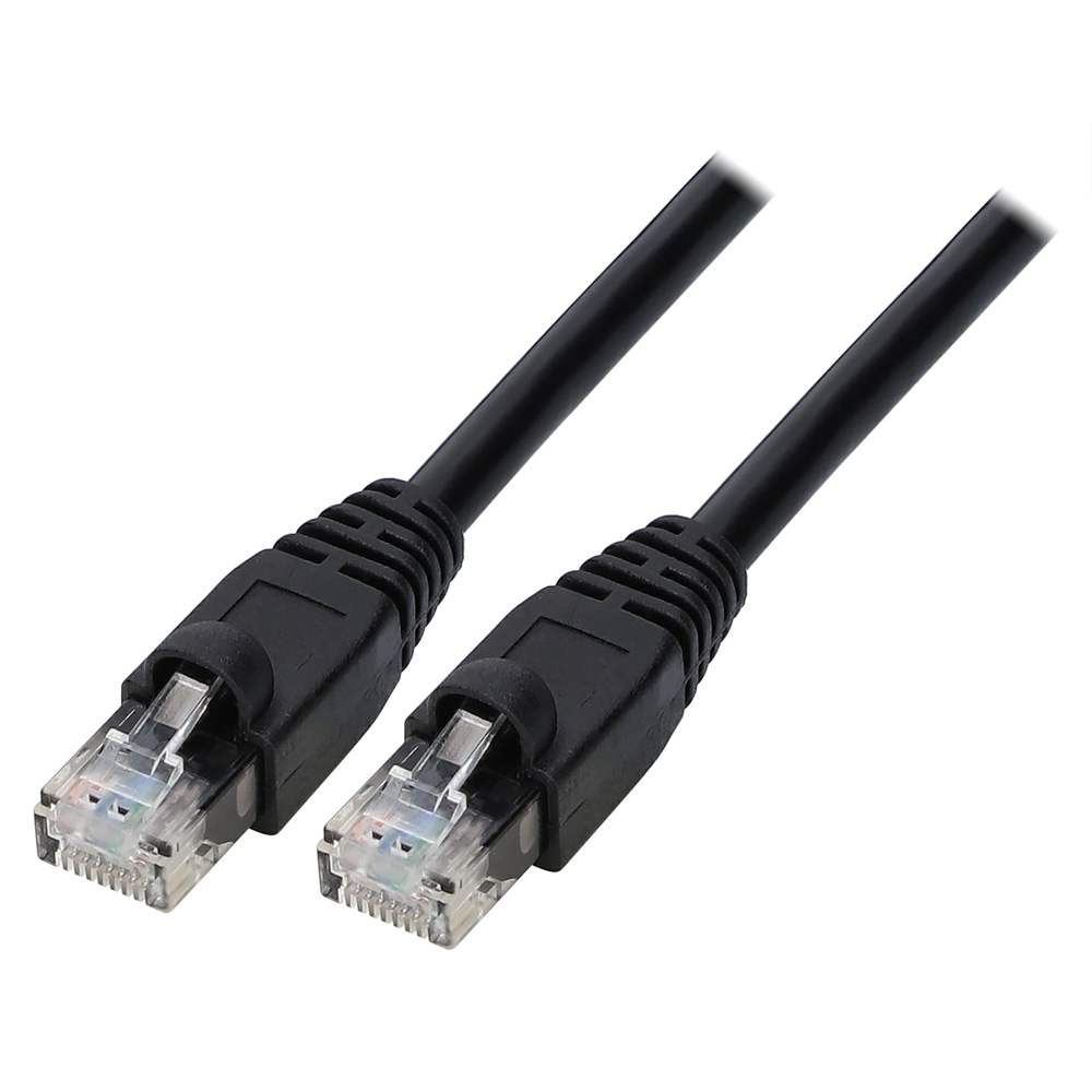 CAT6 SNAGLESS ETHERNET PATCH CABLE, BLACK, 15FT