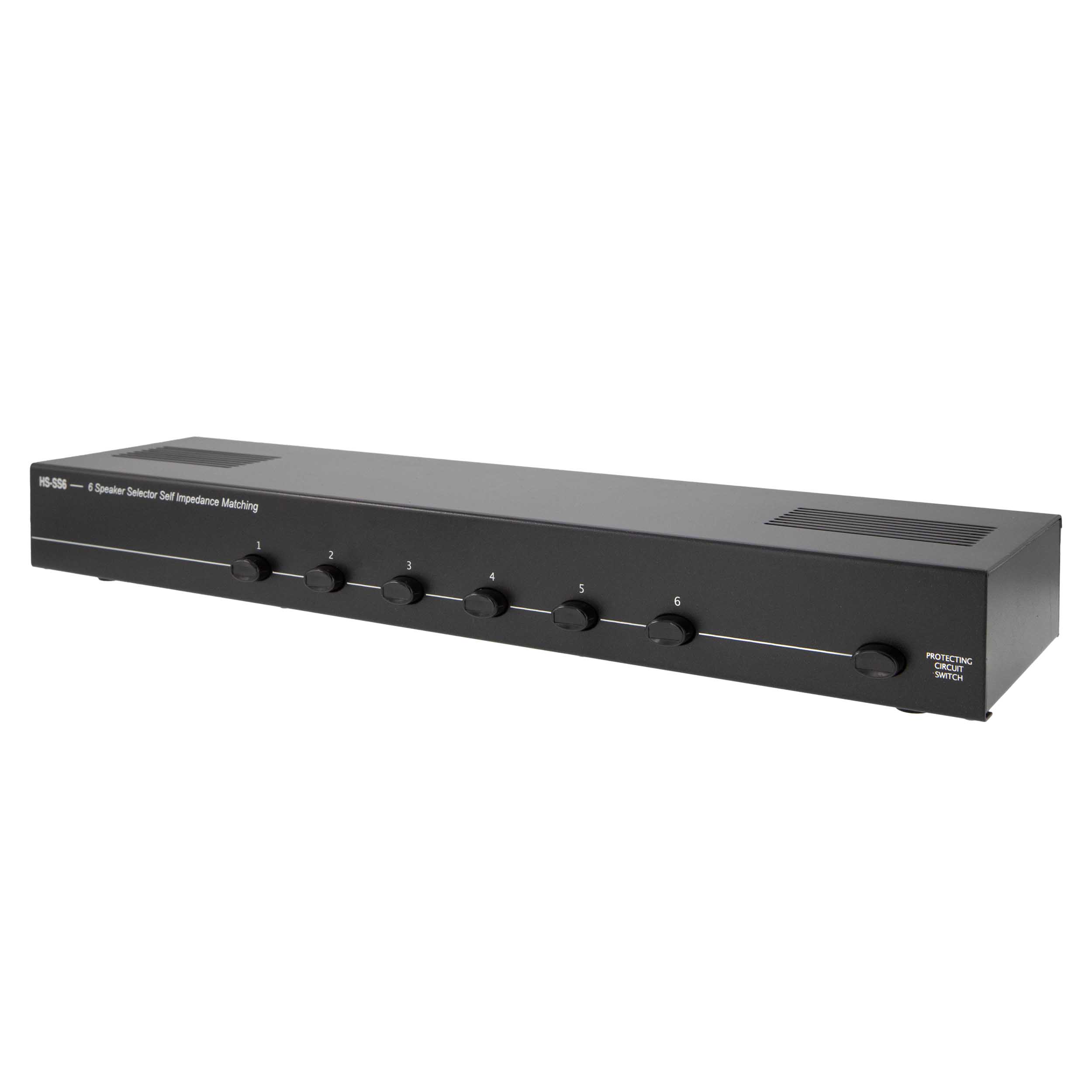 6 ZONE SPEAKER SELECTOR WITH IMPEDANCE PROTECTION, LOW PROFILE