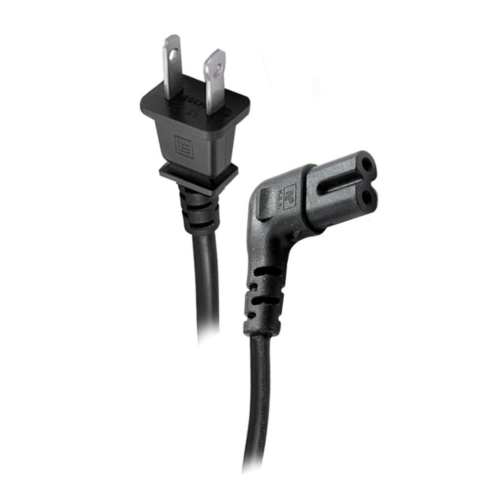 18 AWG POWER CORD, 1-15P TO C7P, STRAIGHT TO RIGHT ANGLE, 1M (3.28FT)