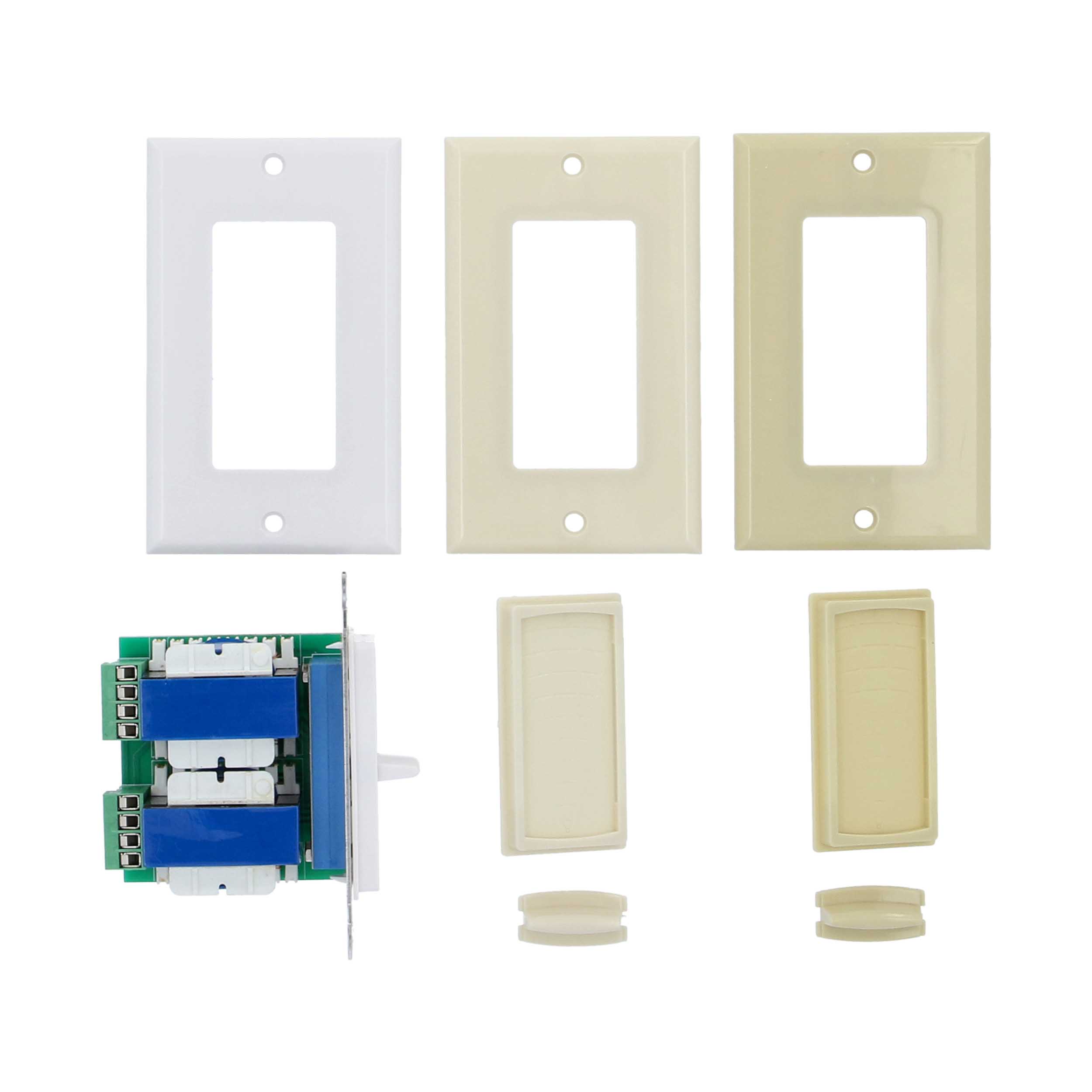 IN-WALL SLIDER VOLUME CONTROL WITH IMPEDANCE ADJUSTMENTS, 100 WATTS
