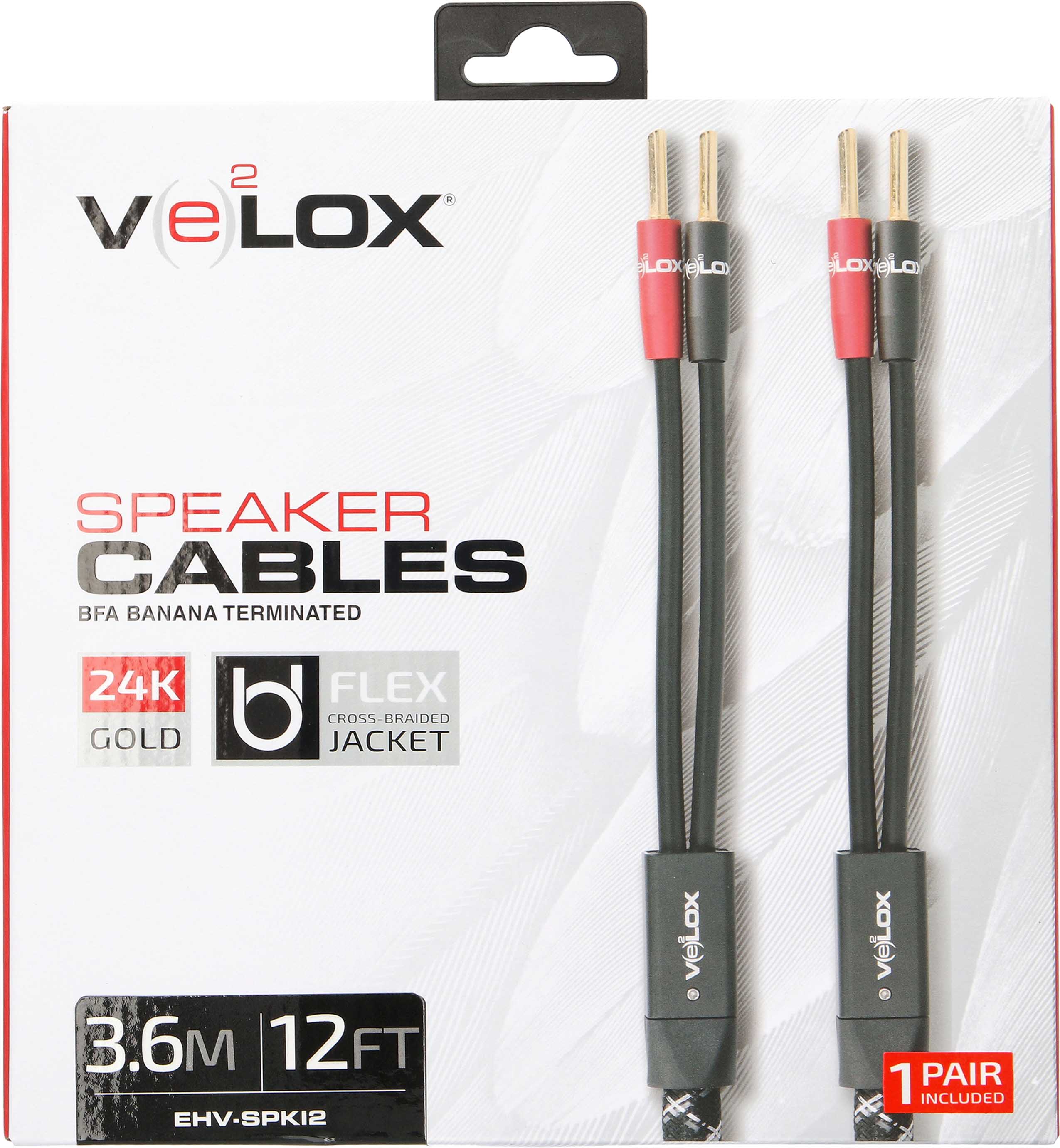 VELOX PREMIUM SPEAKER CABLES12FT