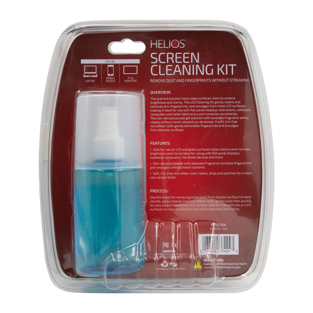 SCREEN CLEANER KIT, 200ML SPRAY BOTTLE, MICROFIBER CLOTH, & ANTI-STATIC DUST BRUSH