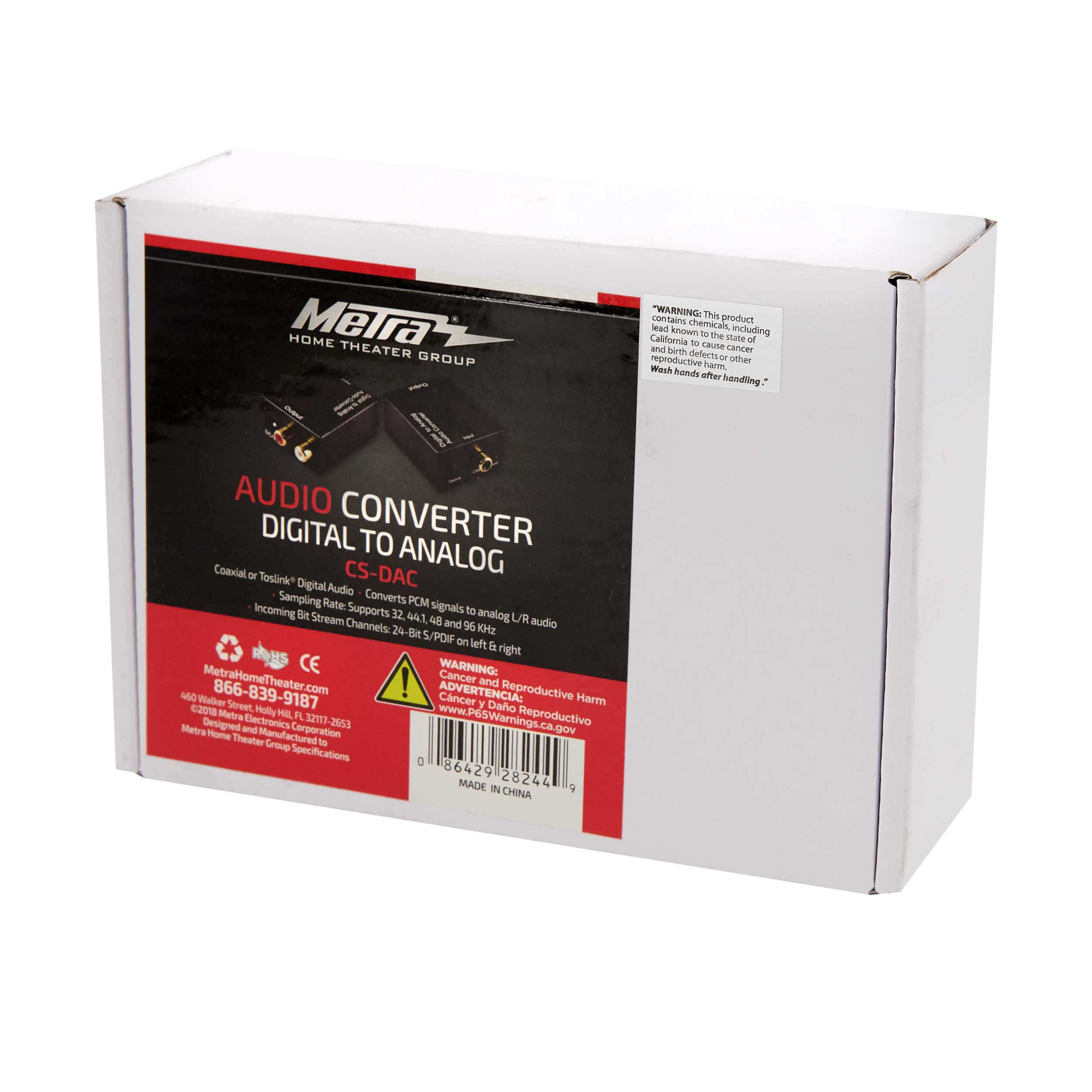 DIGITAL TO ANALOG CONVERTER PCM ONLY, OPTICAL & COAX INPUTS, RCA OUTPUT