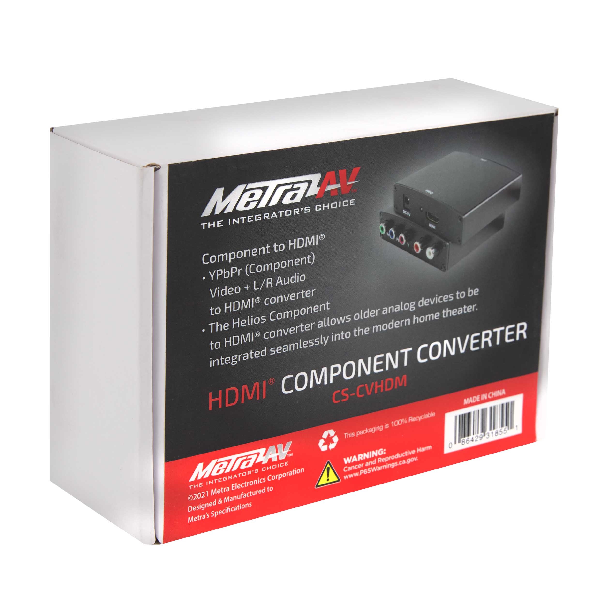 COMPONENT VIDEO & L/R AUDIO TO HDMI CONVERTER