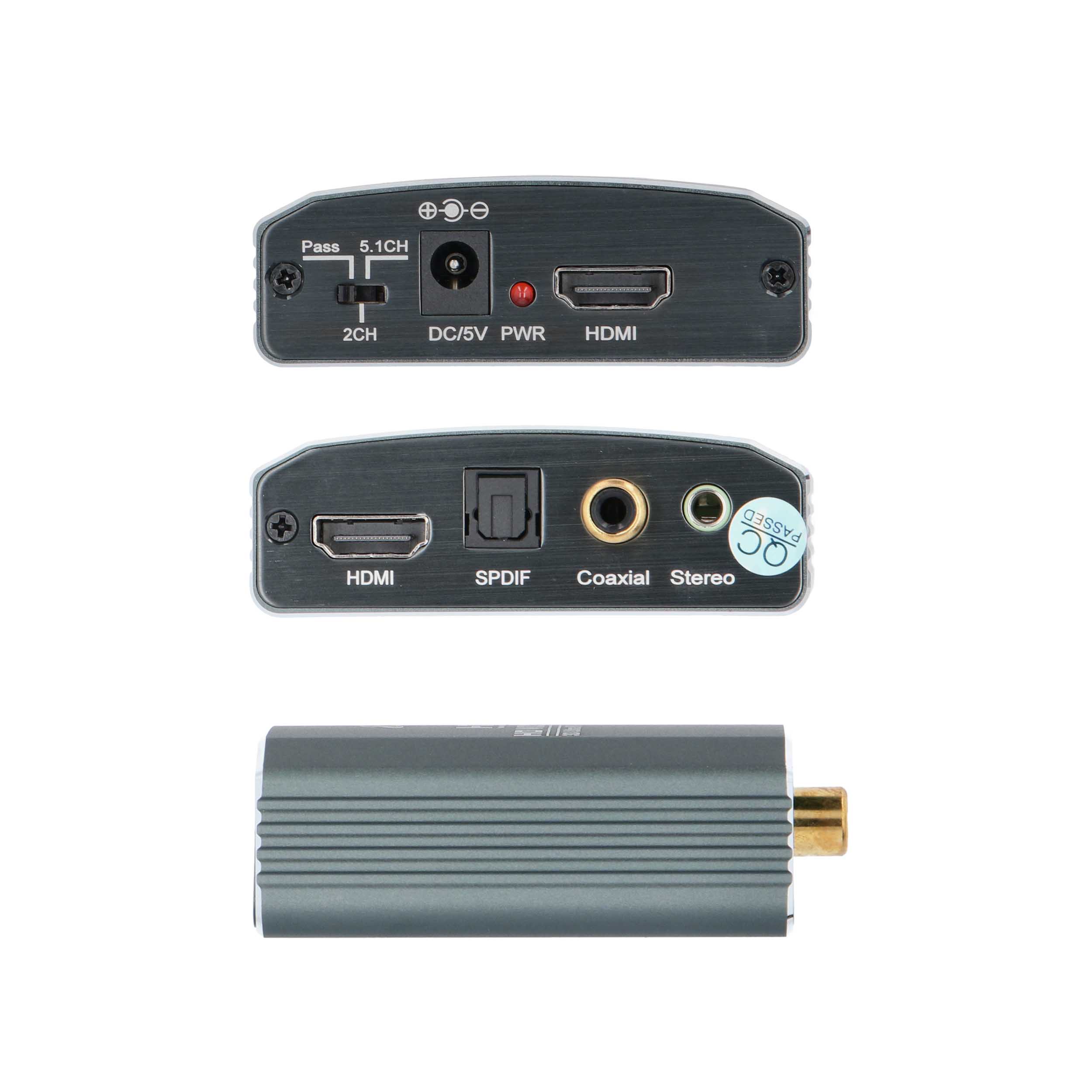 HDMI 1.4 AUDIO DE-EMBEDDER, OPTICAL, COAX, ANALOG (NO DOWNMIXING)
