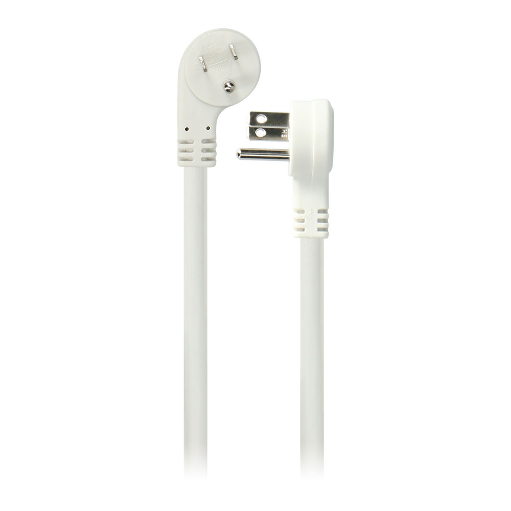 12-OUTLET 4050J SURGE PROTECTOR POWER STRIP WITH 2 USB 2.1A, RIGHT ANGLE PLUG, 6FT (WHITE)