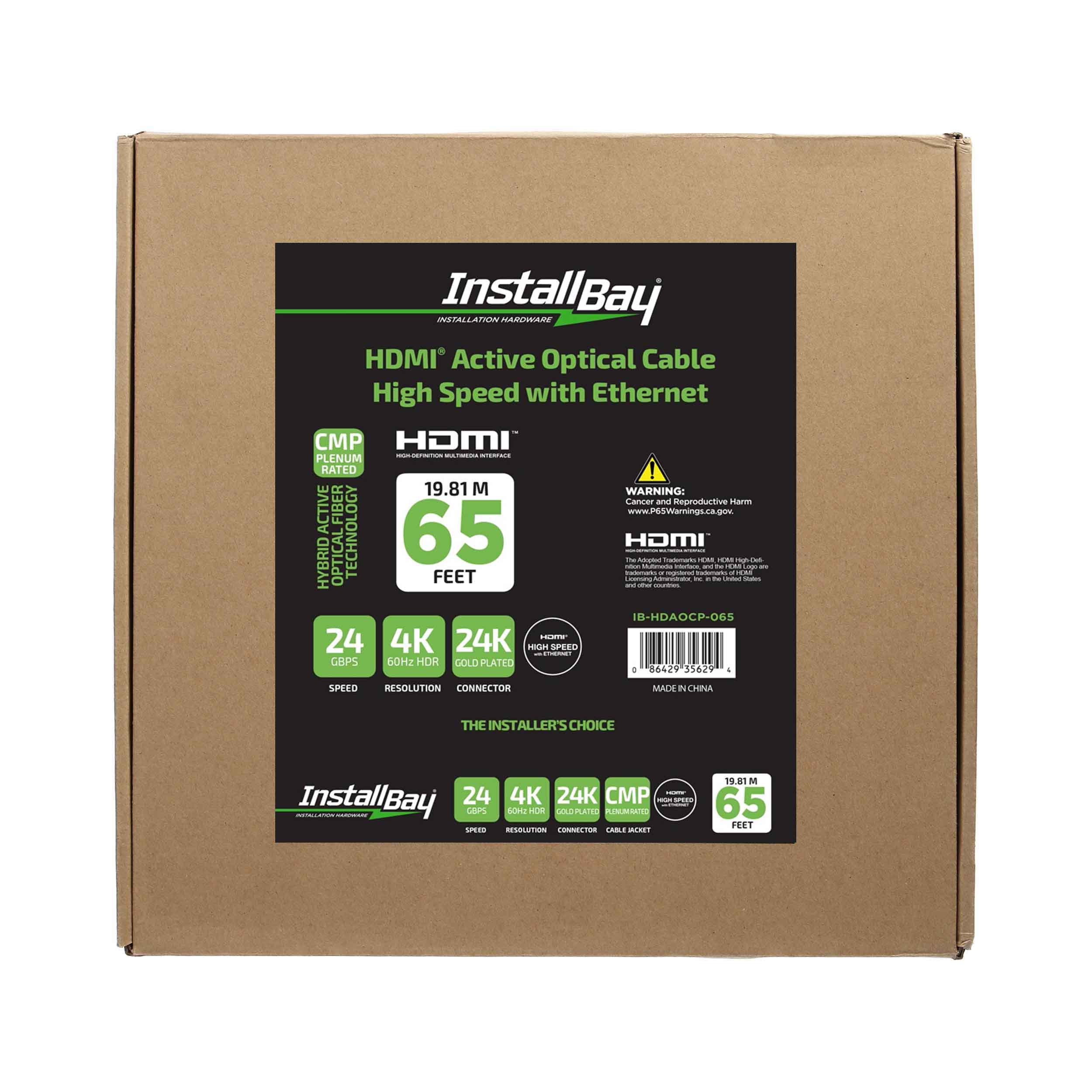 HDMI AOC 24GBPS CMP 65FT