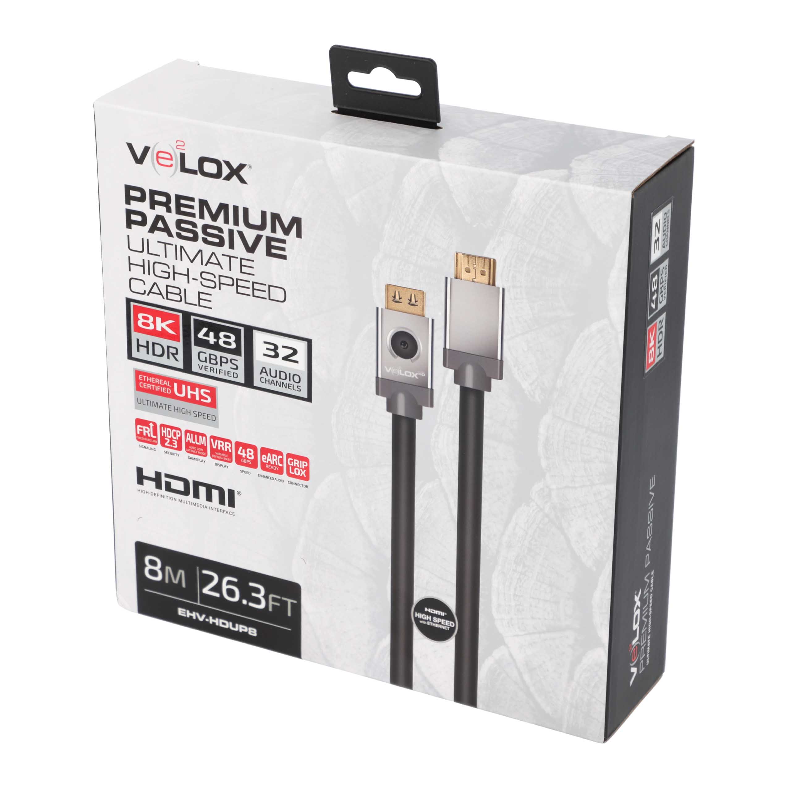 8M VELOX PASSIVE HDMI CABLE 24AWG 48G