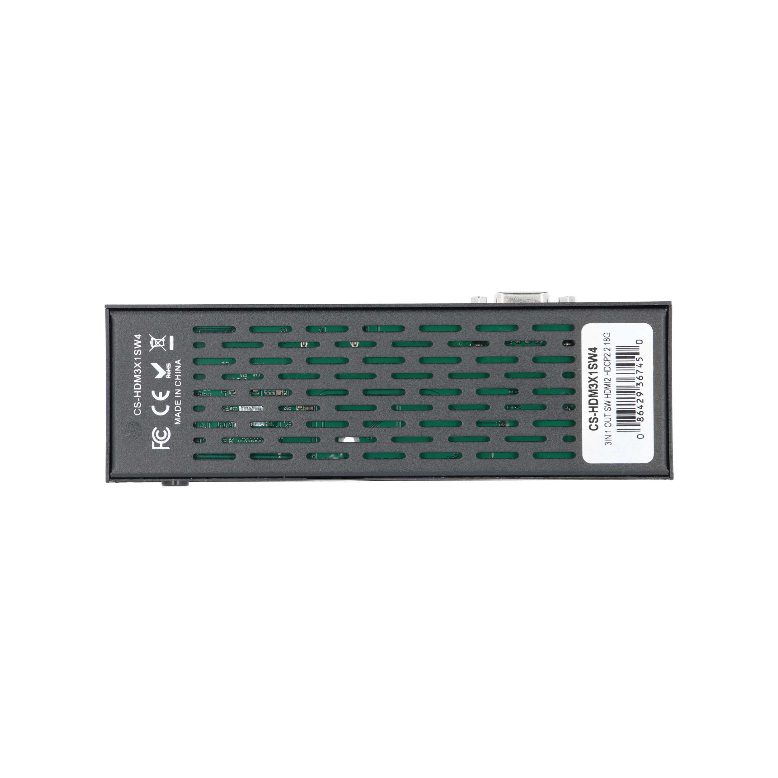 3-INPUT 1-OUTPUT HDMI 2.0 & HDCP 2.2 SWITCH, IR & RS232, 18 GBPS