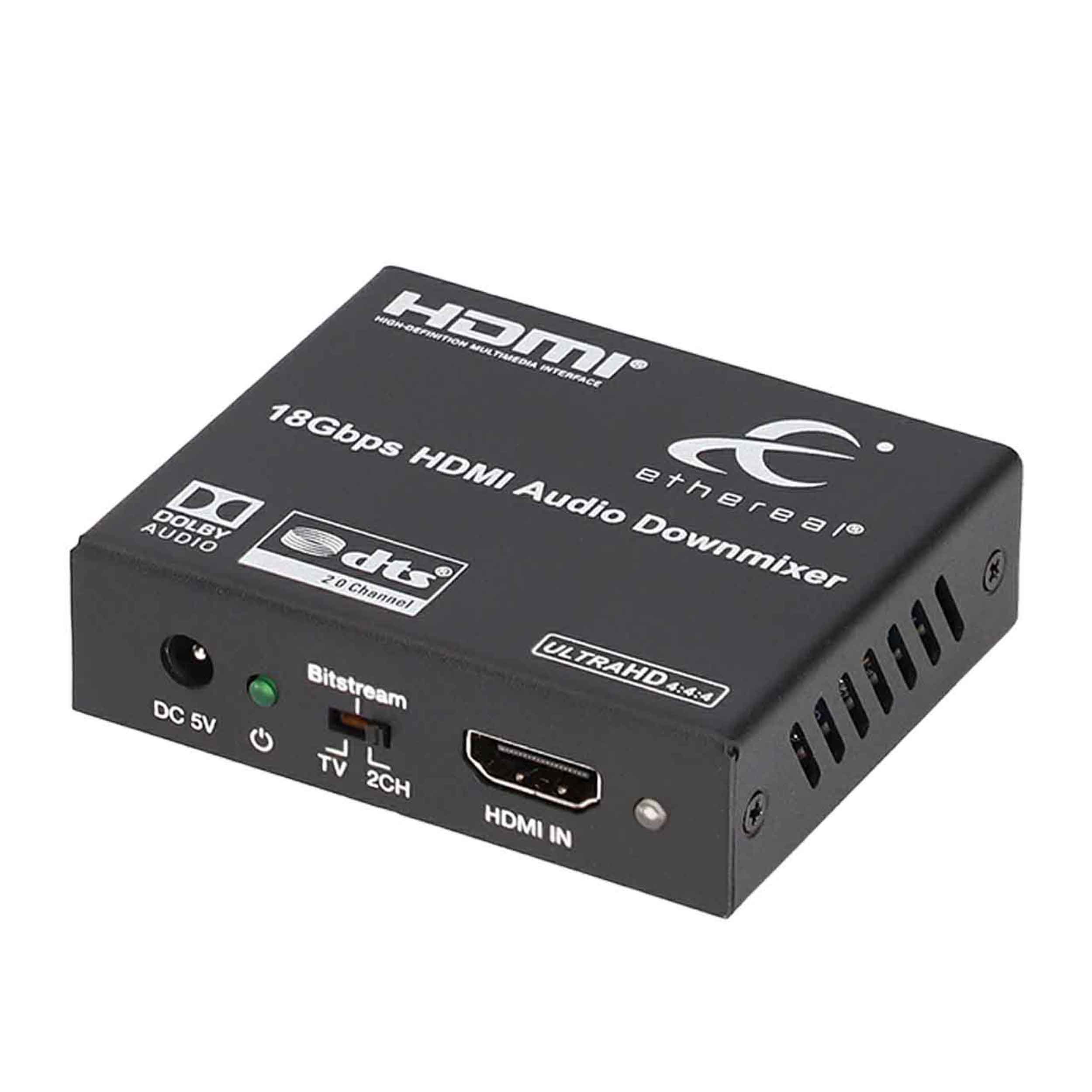 HDMI 2.0 AUDIO DE-EMBEDDER, OPTICAL, COAX, ANALOG, WITH DOWNMIXING