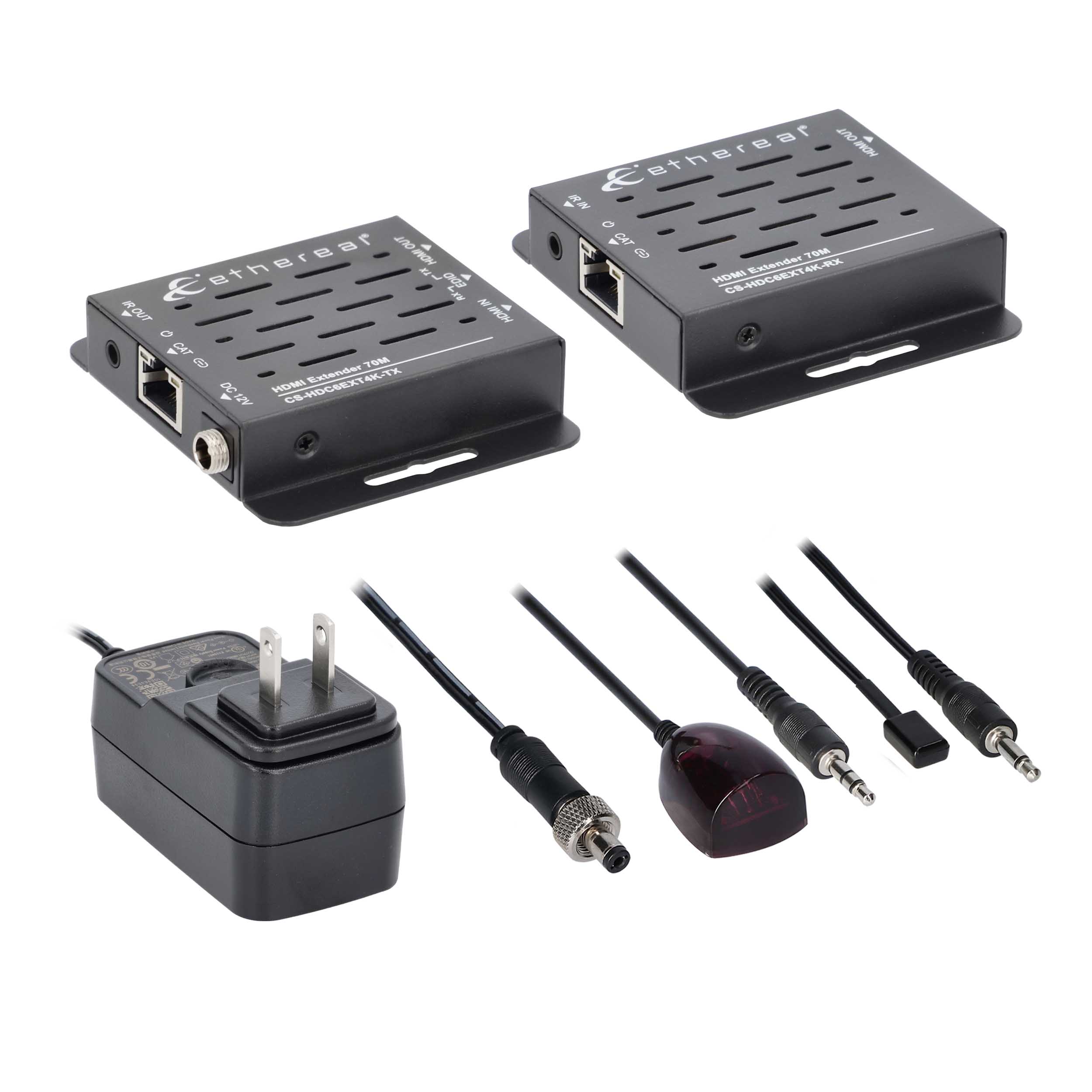 HDMI CAT6 US IR EXTENDER, 4K/30 40M, 1080P 70M