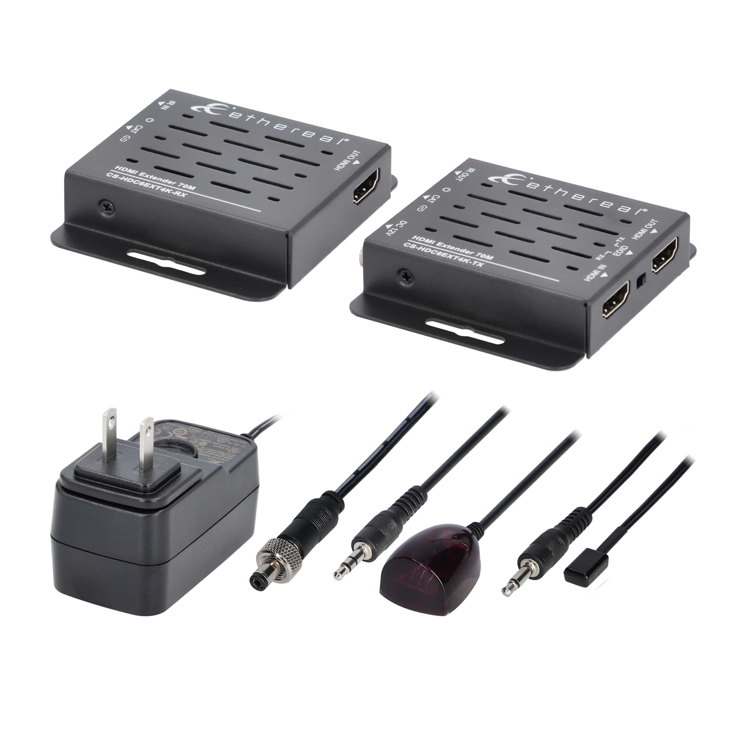HDMI CAT6 US IR EXTENDER, 4K/30 40M, 1080P 70M