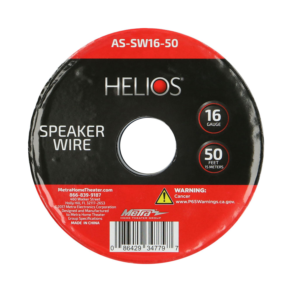16 AWG SPEAKER WIRE, CLEAR JACKET, 50FT