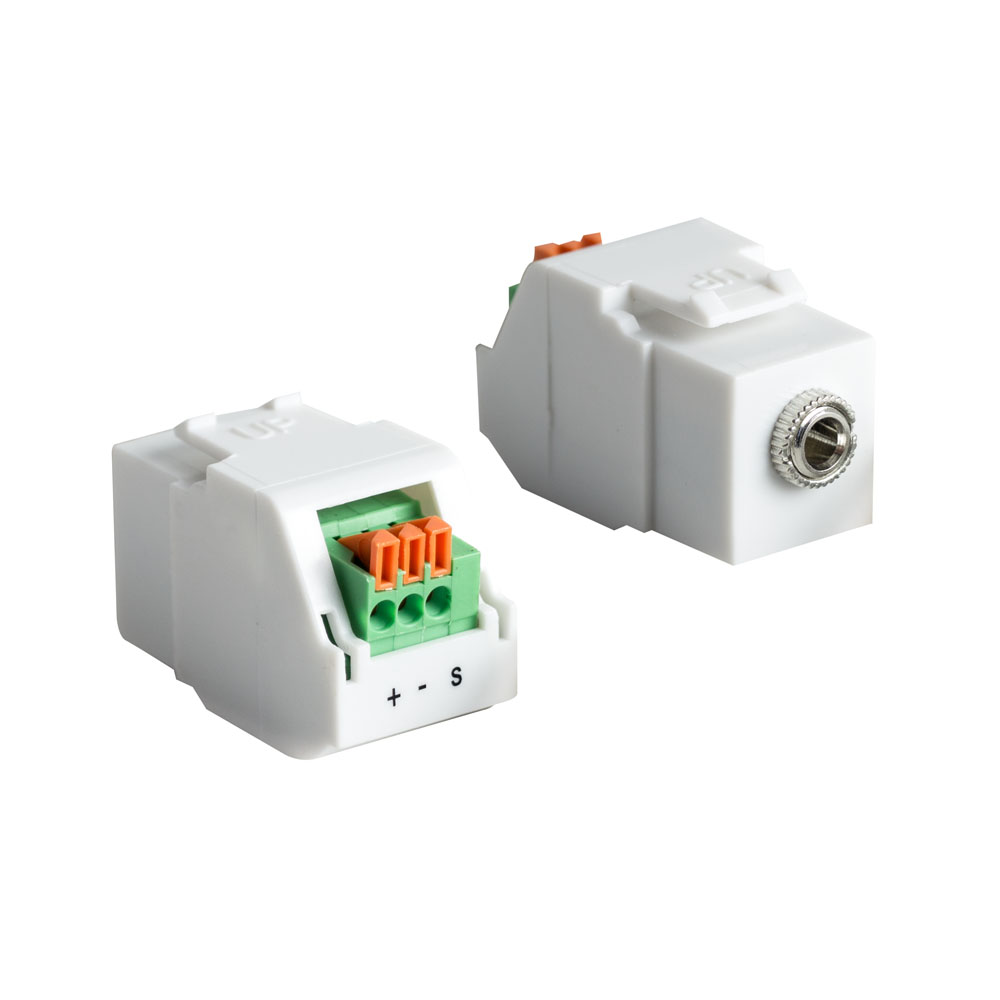 3.5MM 3-CONDUCTOR KEYSTONE ADAPTER INSERTS (5 PACK)