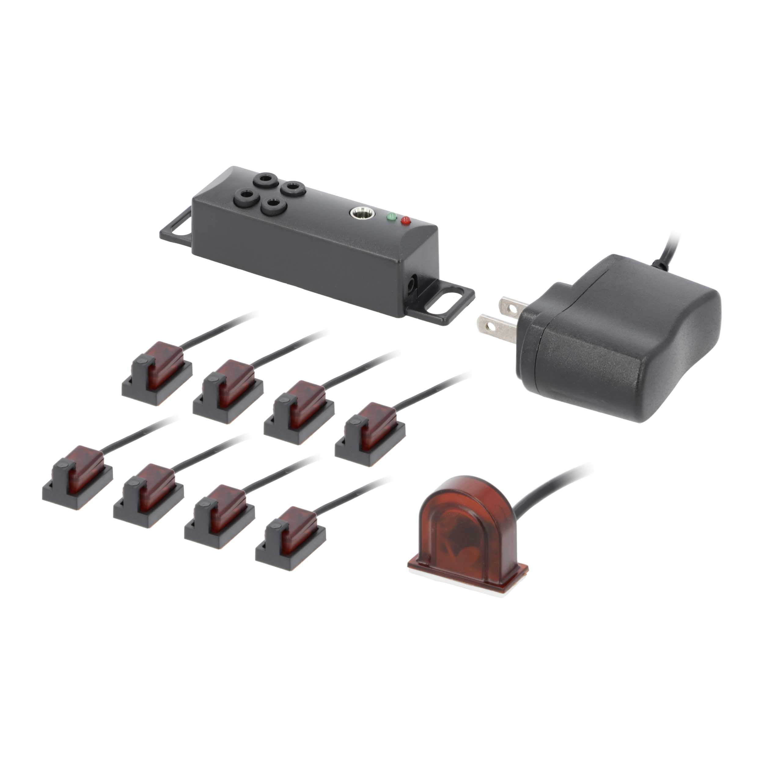 INFRARED REPEATER KIT, 1 RECEIVER & 4 DUAL EMITTERS WITH STATUS LED