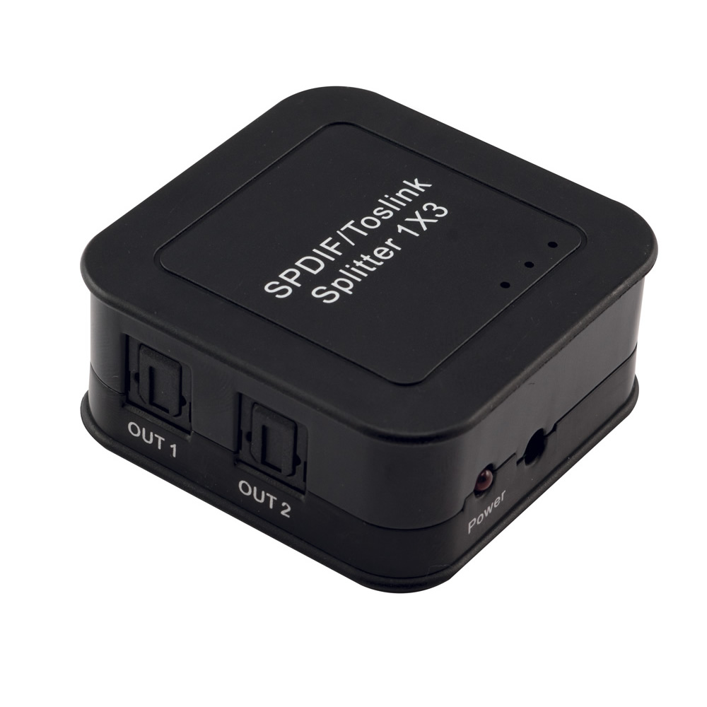 1X3 ACTIVE SPDIF/TOSLINK DIGITAL OPTICAL AUDIO SPLITTER