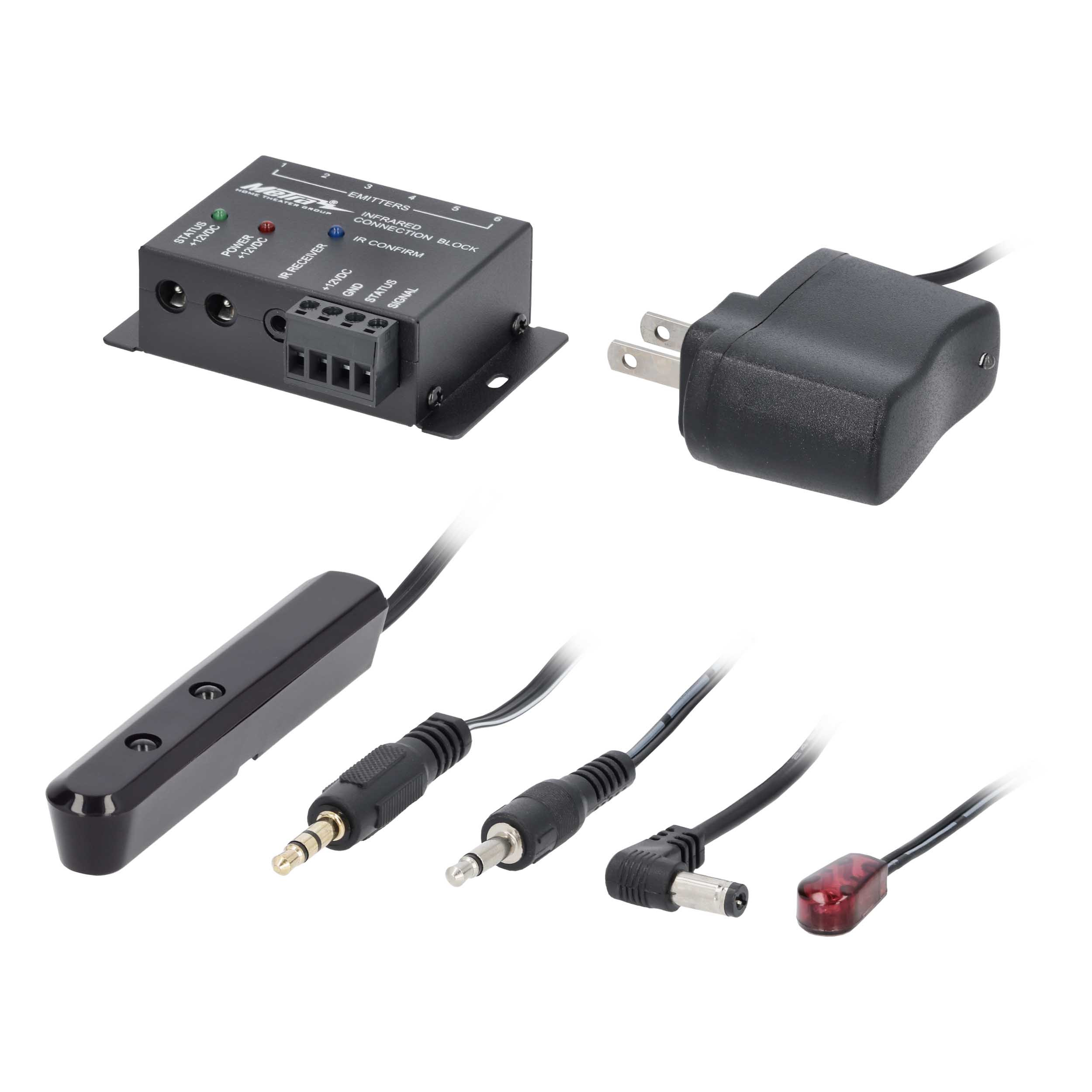 INFRARED REPEATER KIT, 1 RECEIVER BLOCK & 4 EMITTERS US