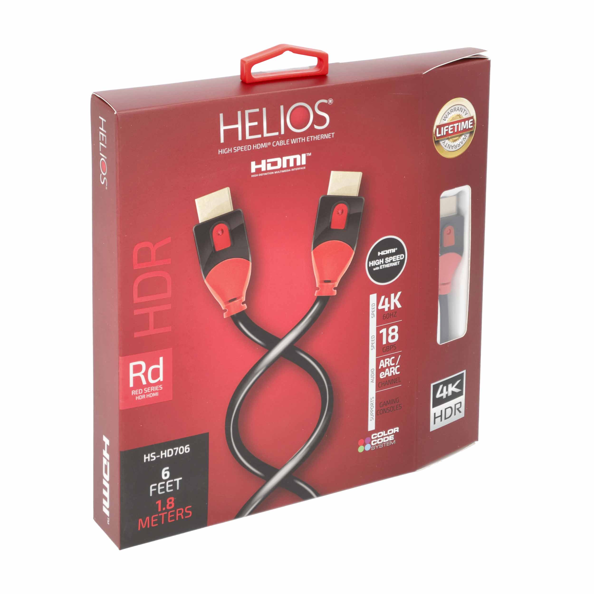 6FT RED SERIES HDMI CABLE 18GBPS HIGH SPEED, ARC/EARC