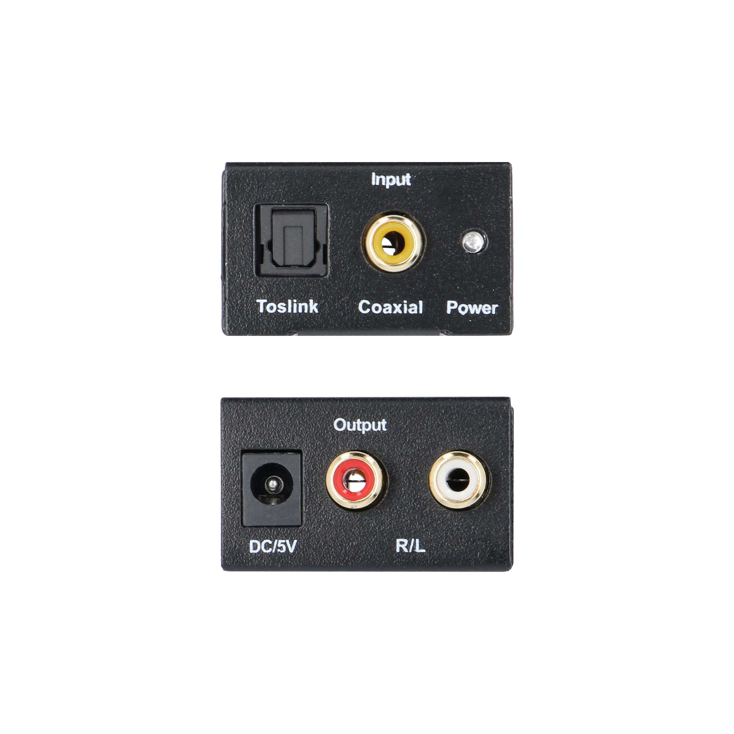 DIGITAL TO ANALOG CONVERTER PCM ONLY, OPTICAL & COAX INPUTS, RCA OUTPUT