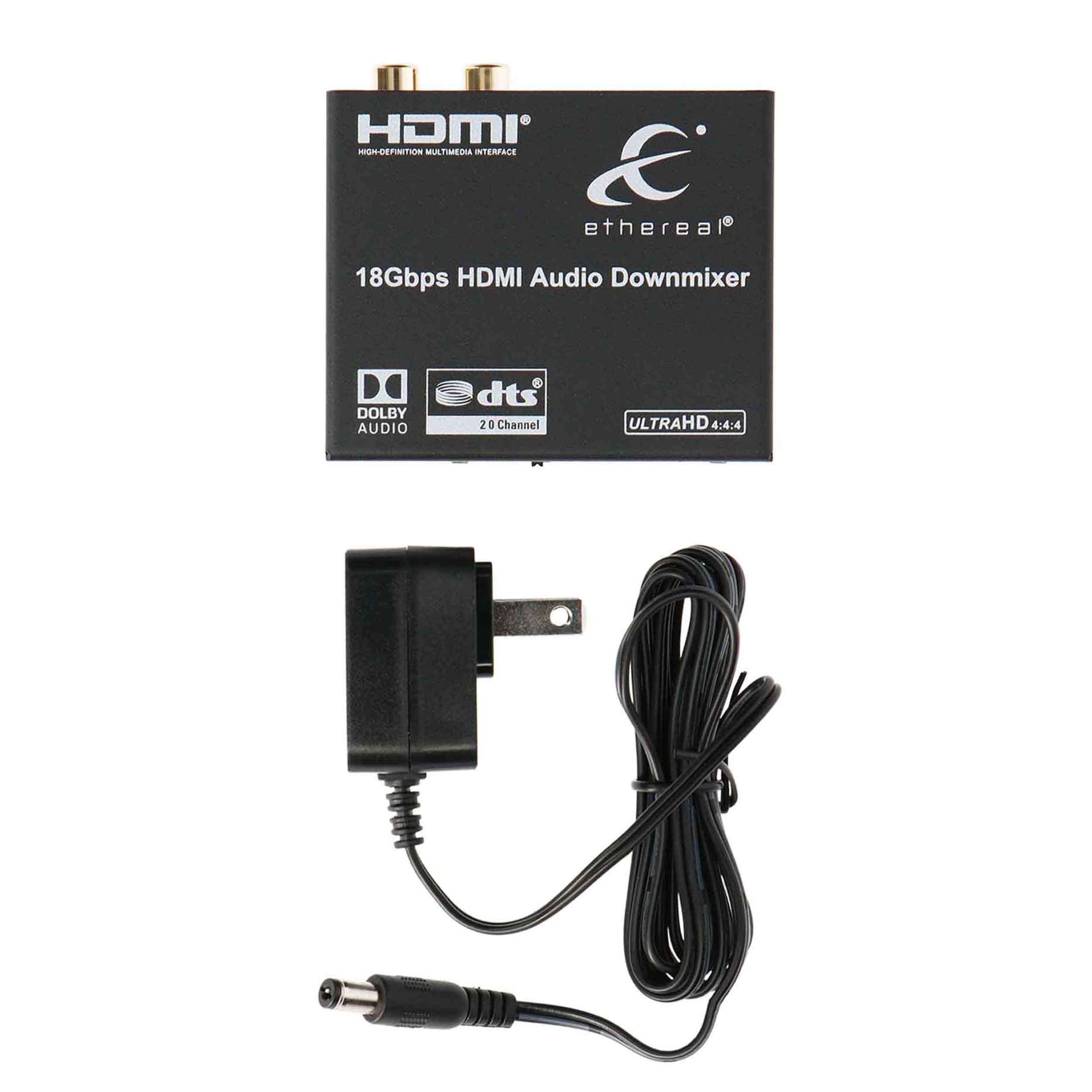HDMI 2.0 AUDIO DE-EMBEDDER, OPTICAL, COAX, ANALOG, WITH DOWNMIXING