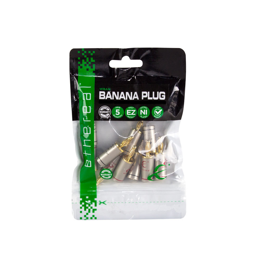 BANANA PLUGS FOR LARGER GUAGE WIRE, 5 RED & 5 BLACK (5 PAIRS)
