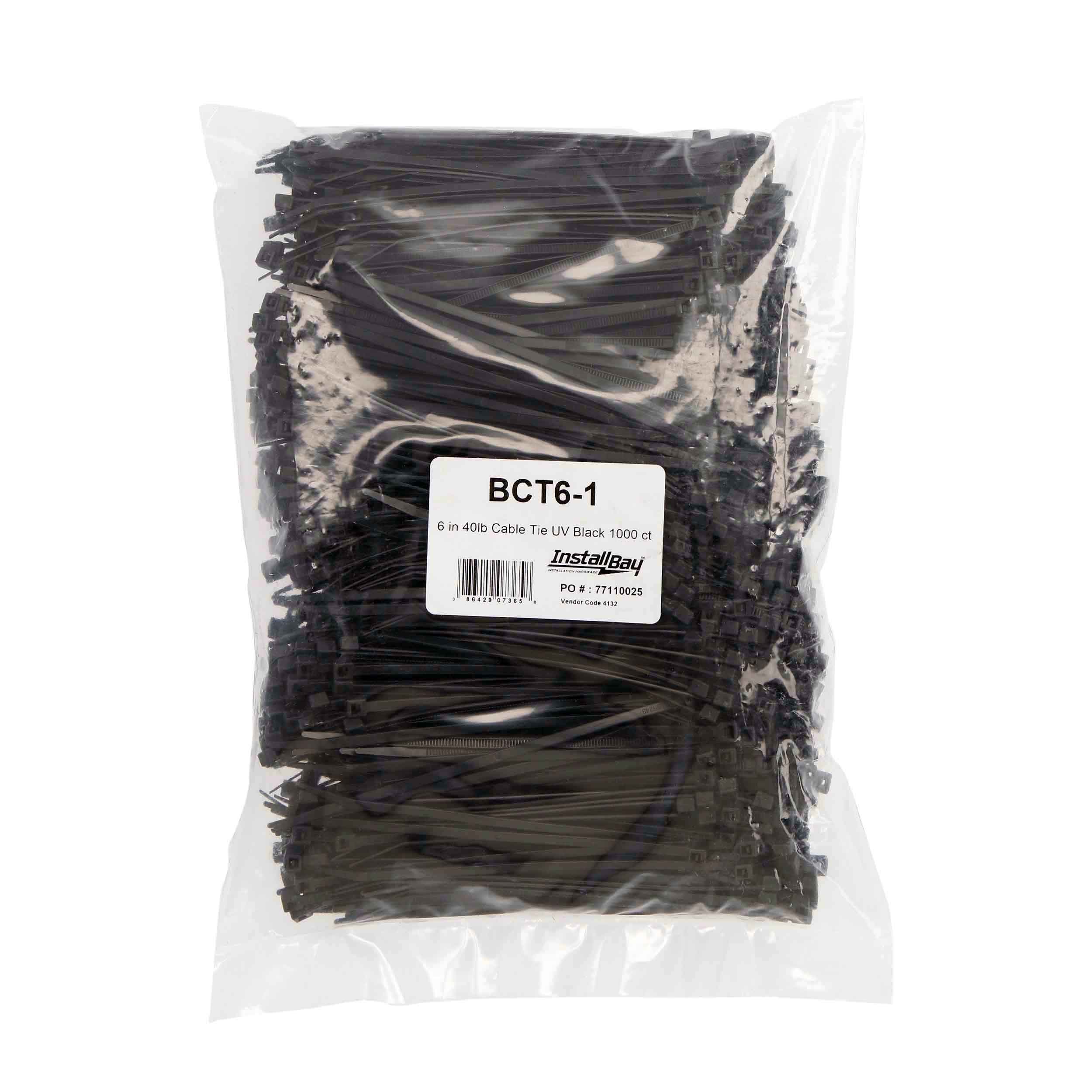 6-INCH CABLE ZIP TIES, BLACK (100 PACK)