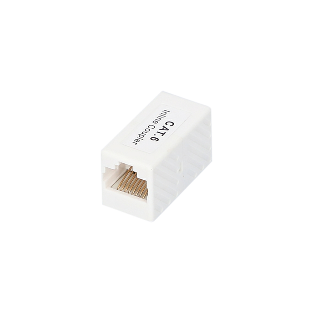 CAT6 ETHERNET INLINE COUPLER, WHITE
