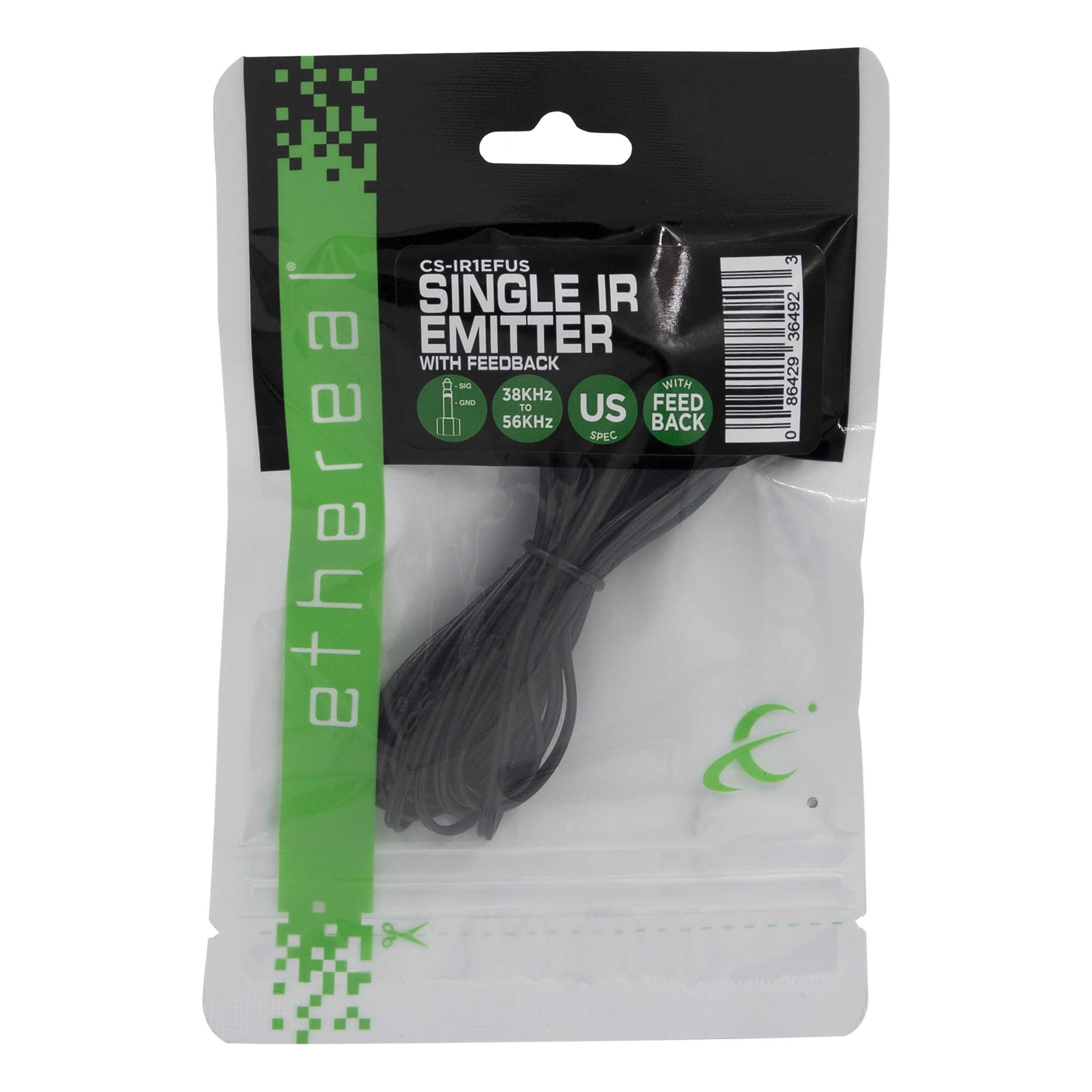 IR SINGLE EMITTER US, WITH FEEDBACK LED, 3.5MM MONO MINI PLUG, 3M