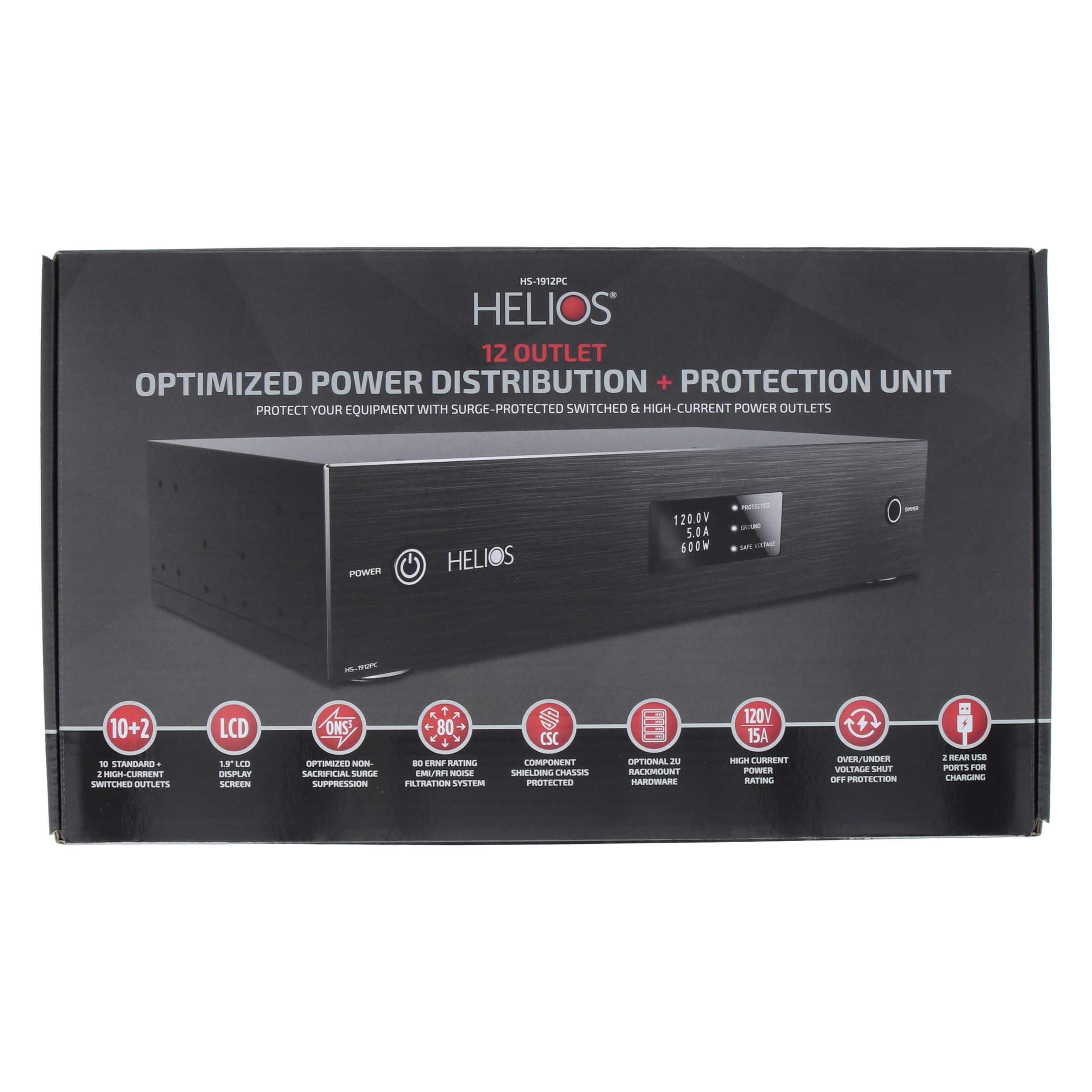 12 OUTLET RACK MOUNTABLE PWR CONDITIONER W/ONS3 NON-SACRIFICIAL SURGE PROTECTION