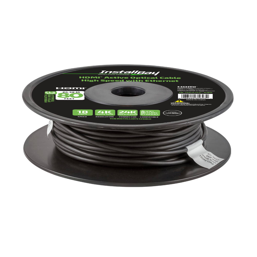 Install Bay Fiber High Speed HDMI(R) Cable With Ethernet, 4K, 24 Gbps