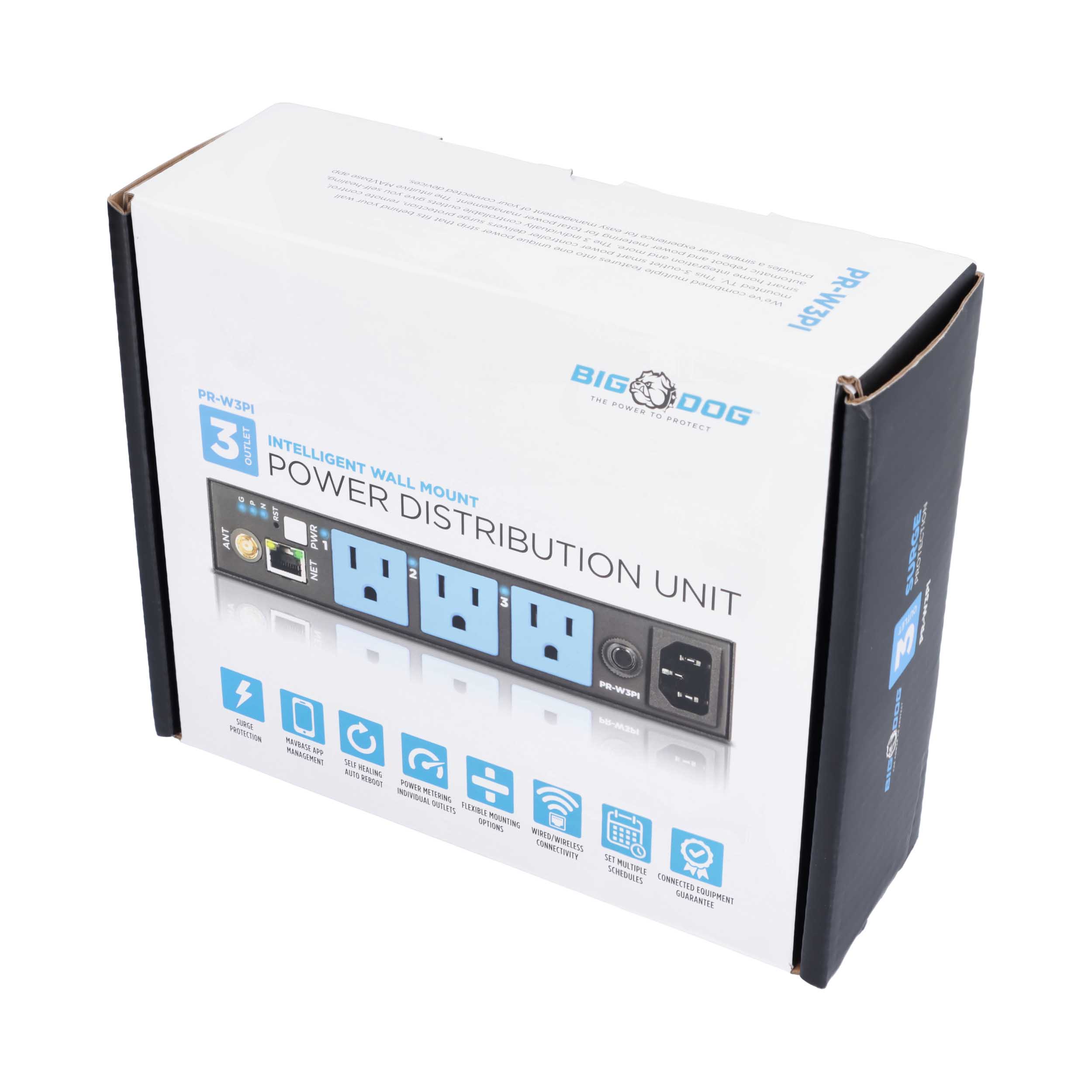3-OUTLET WALL MOUNT SMART POWER DISTRIBUTION UNIT WITH SELF-HEALING