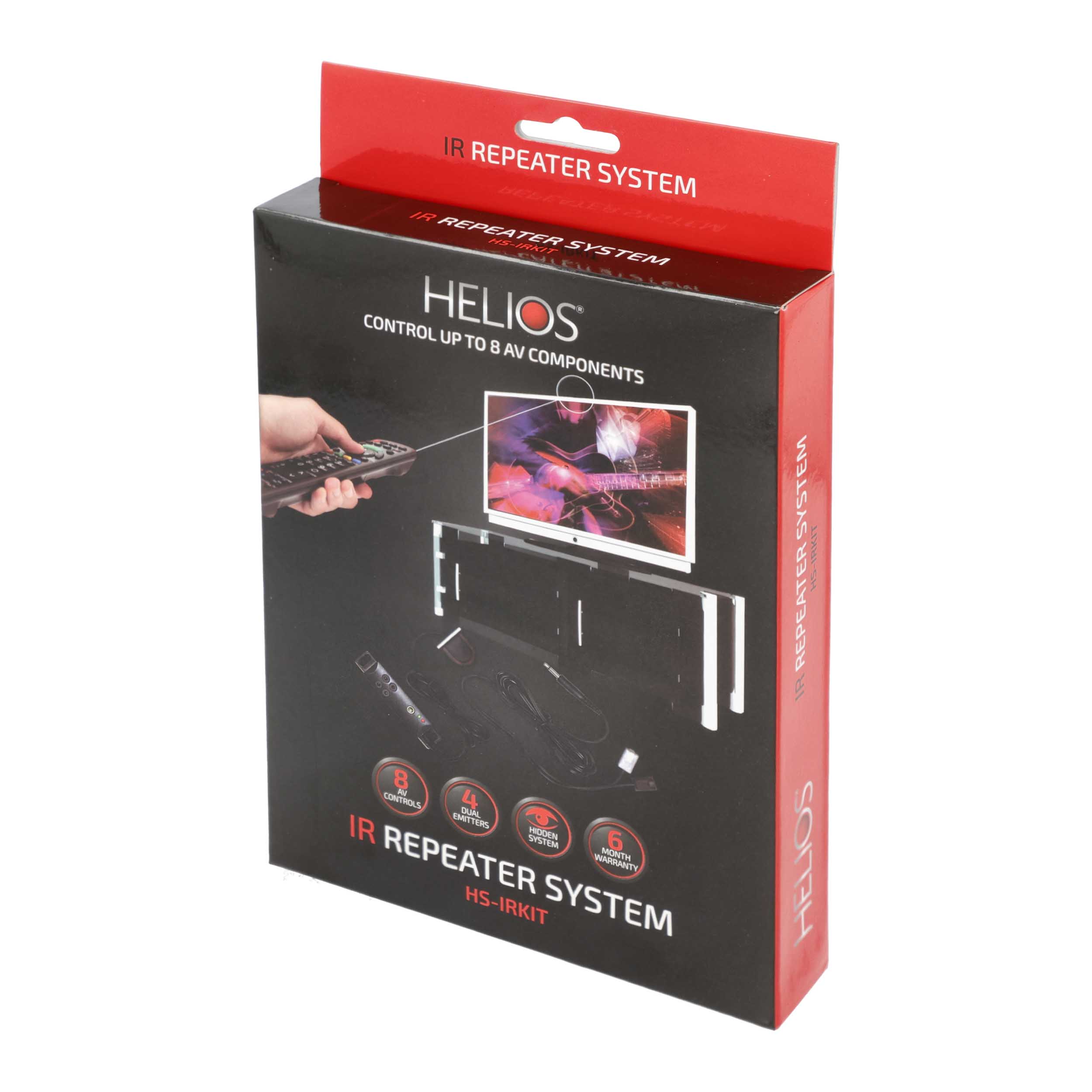 INFRARED REPEATER KIT, 1 RECEIVER & 4 DUAL EMITTERS WITH STATUS LED