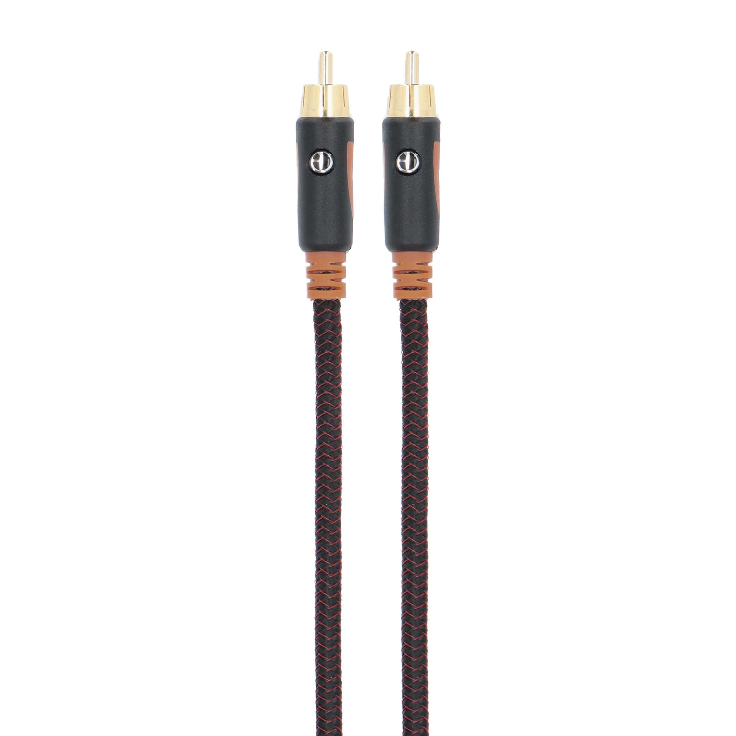 16FT BLACK SERIES SUBWOOFER AUDIO CABLE BRAIDED JACKET