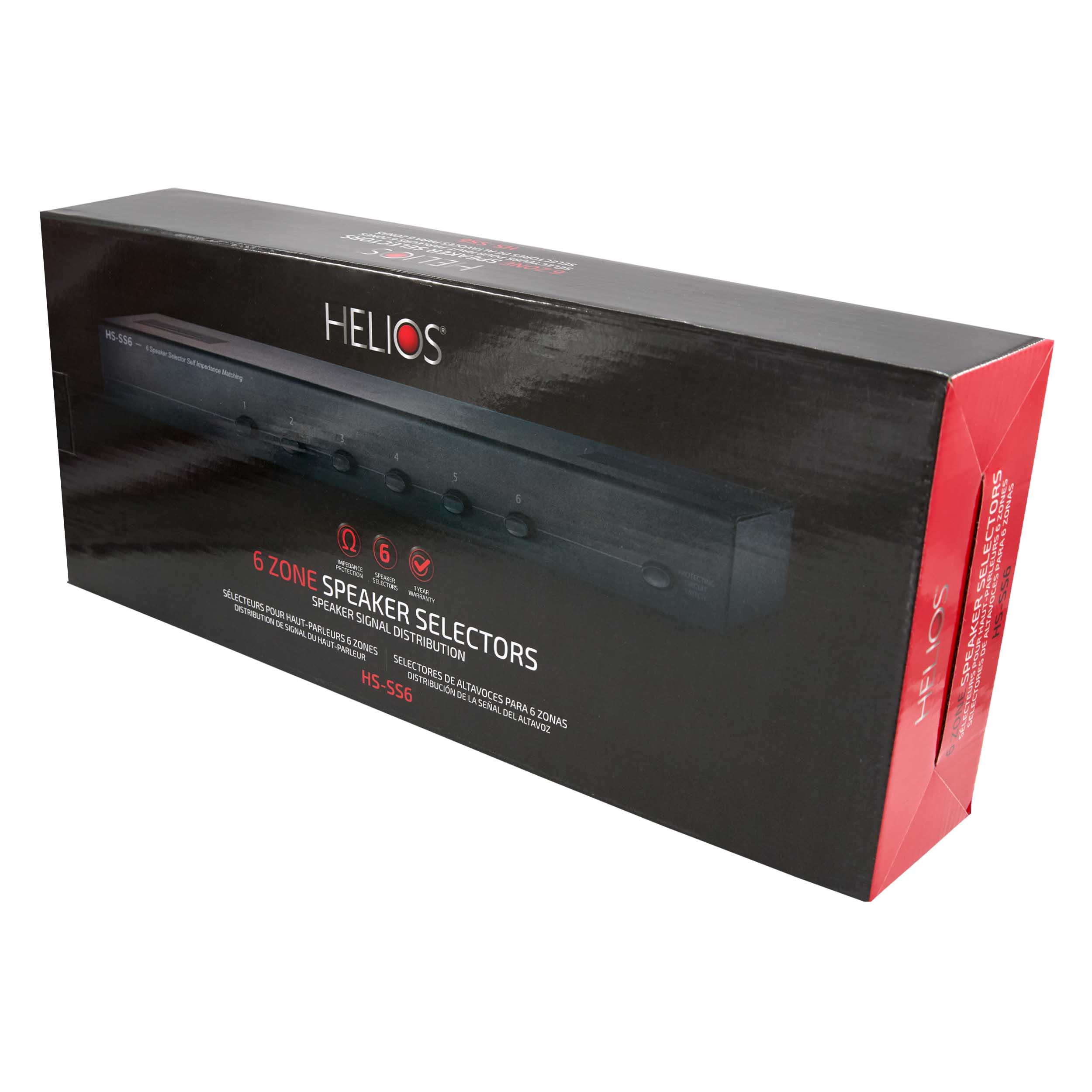 6 ZONE SPEAKER SELECTOR WITH IMPEDANCE PROTECTION, LOW PROFILE