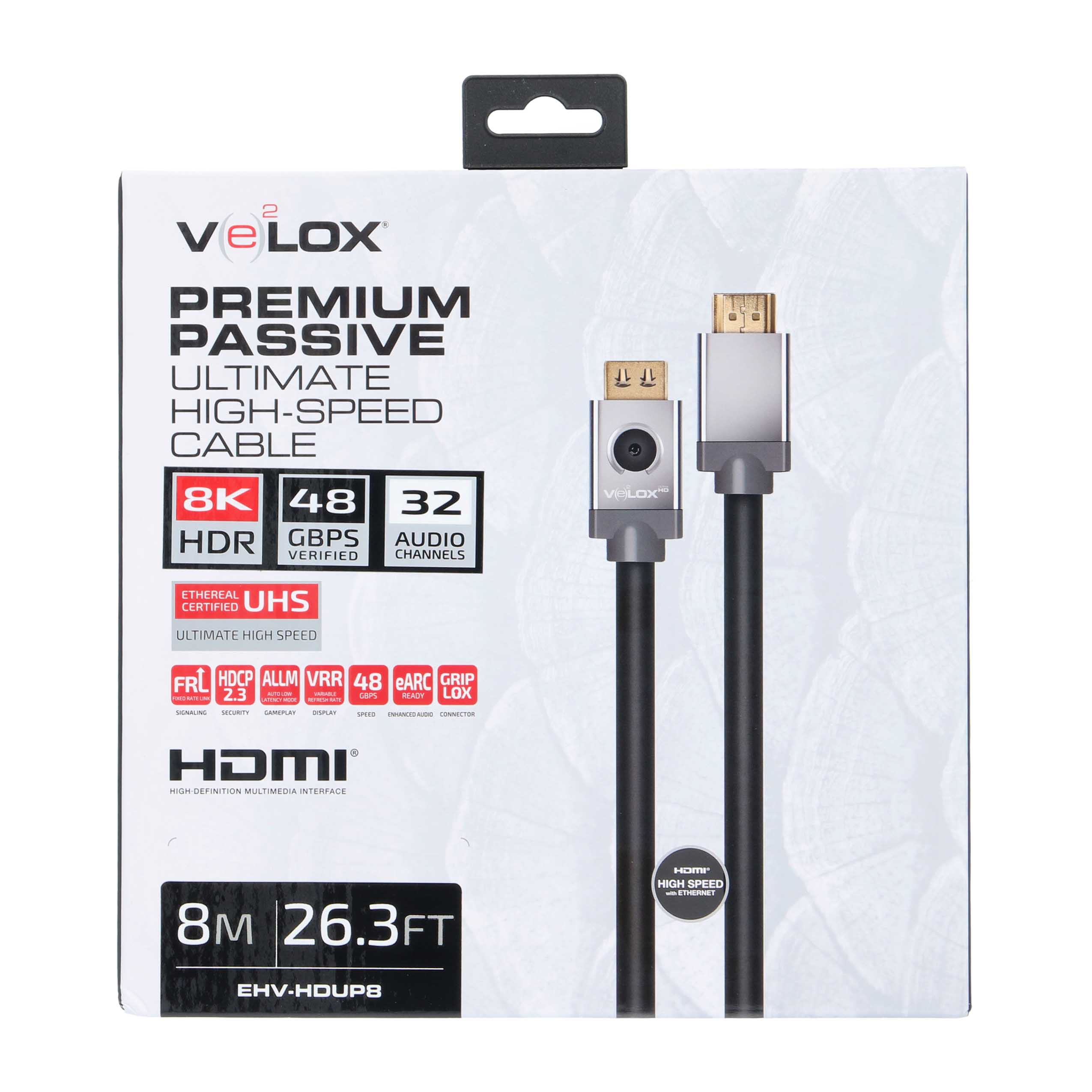 8M VELOX PASSIVE HDMI CABLE 24AWG 48G