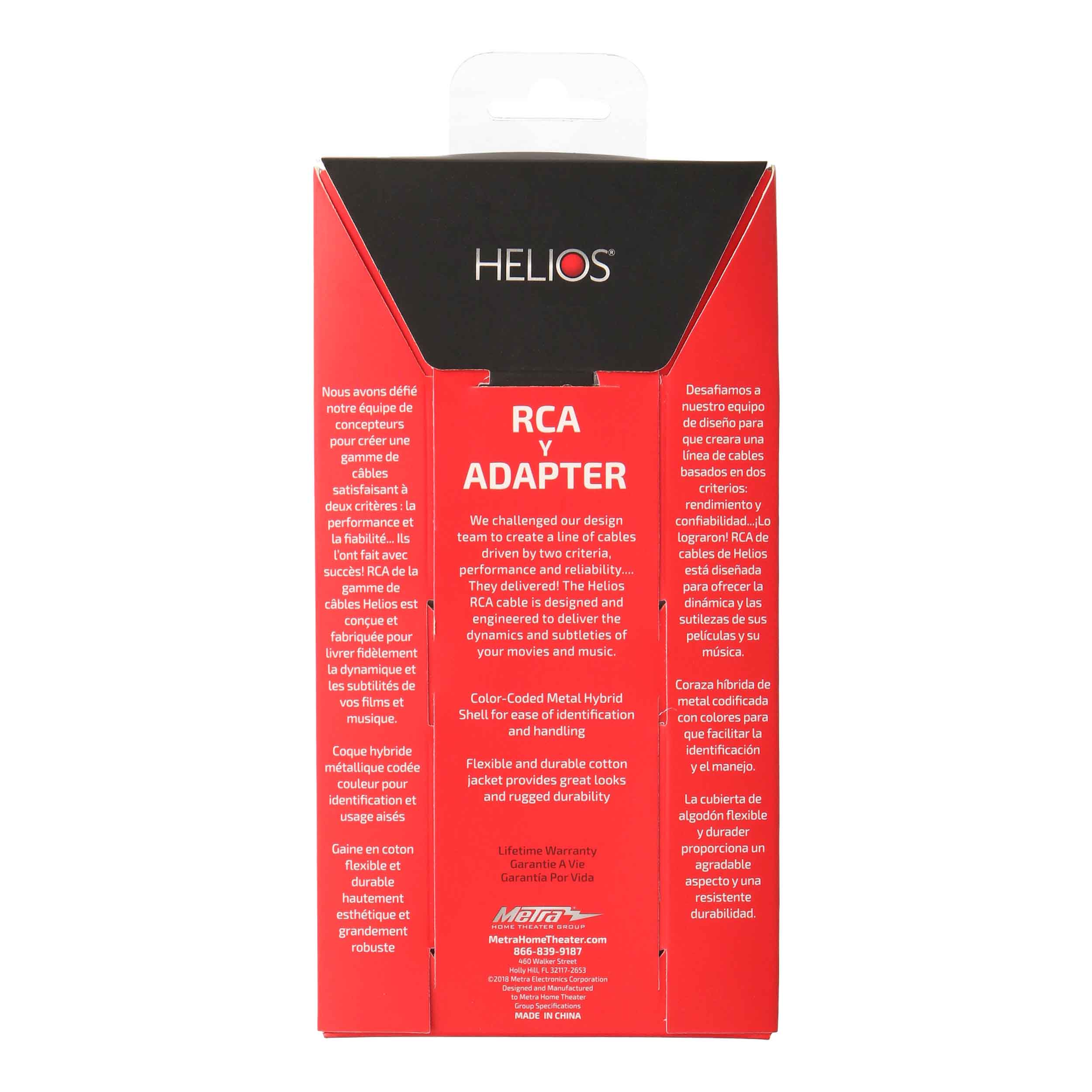 RCA Y CABLE - 2 MALE TO 1 FEMALE