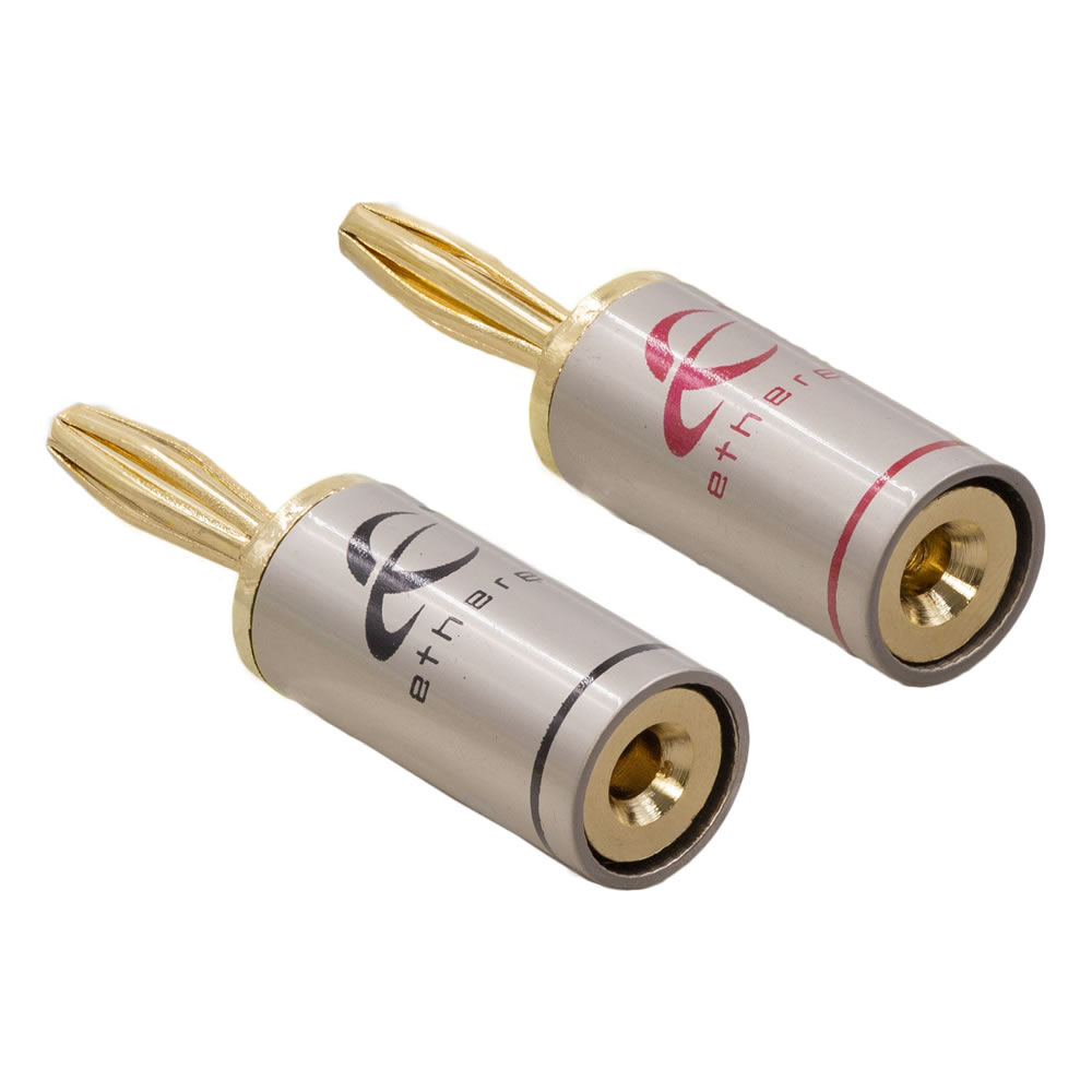 BANANA PLUGS FOR LARGER GUAGE WIRE, 5 RED & 5 BLACK (5 PAIRS)
