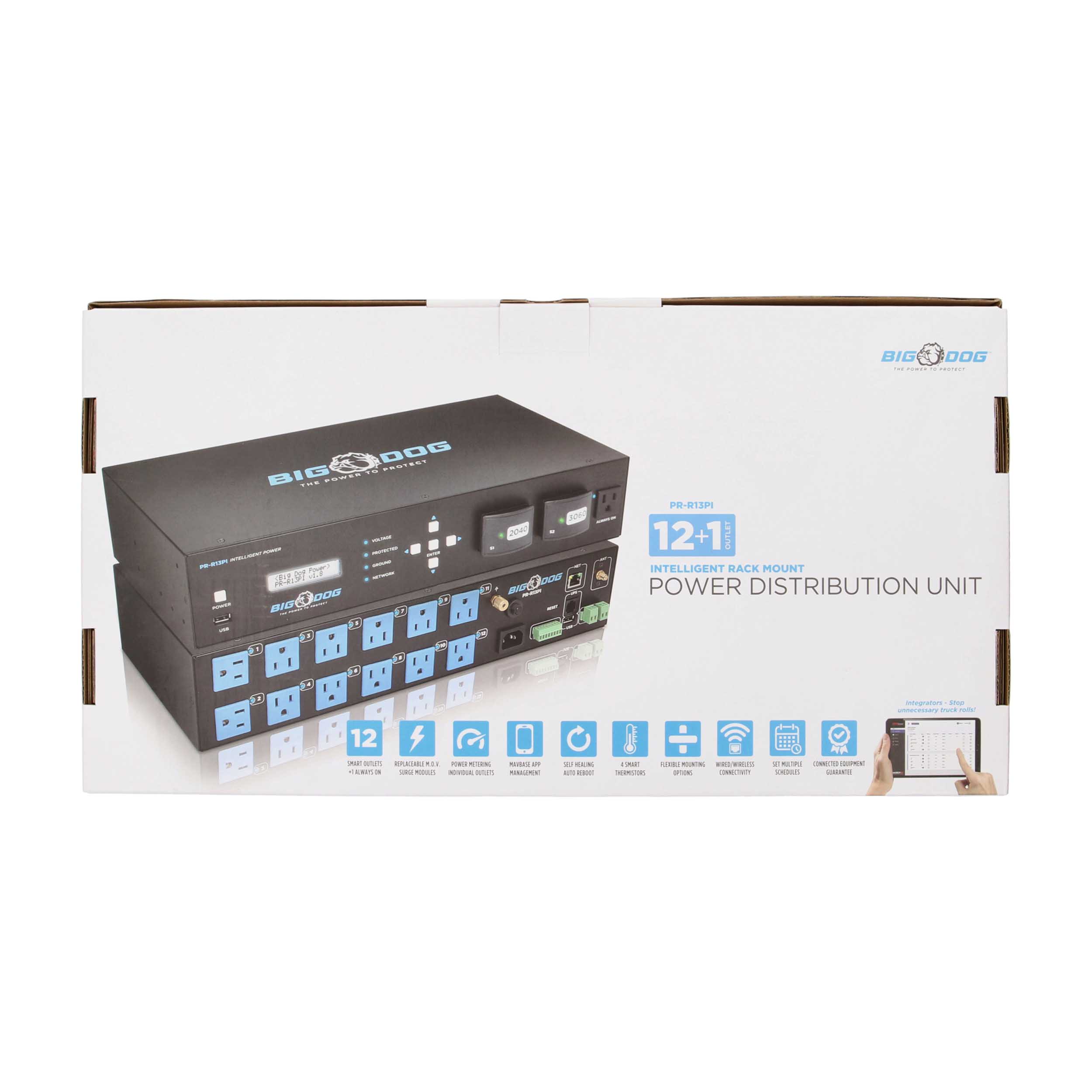 13-OUTLET SMART POWER DISTRIBUTION UNIT WITH SELF-HEALING