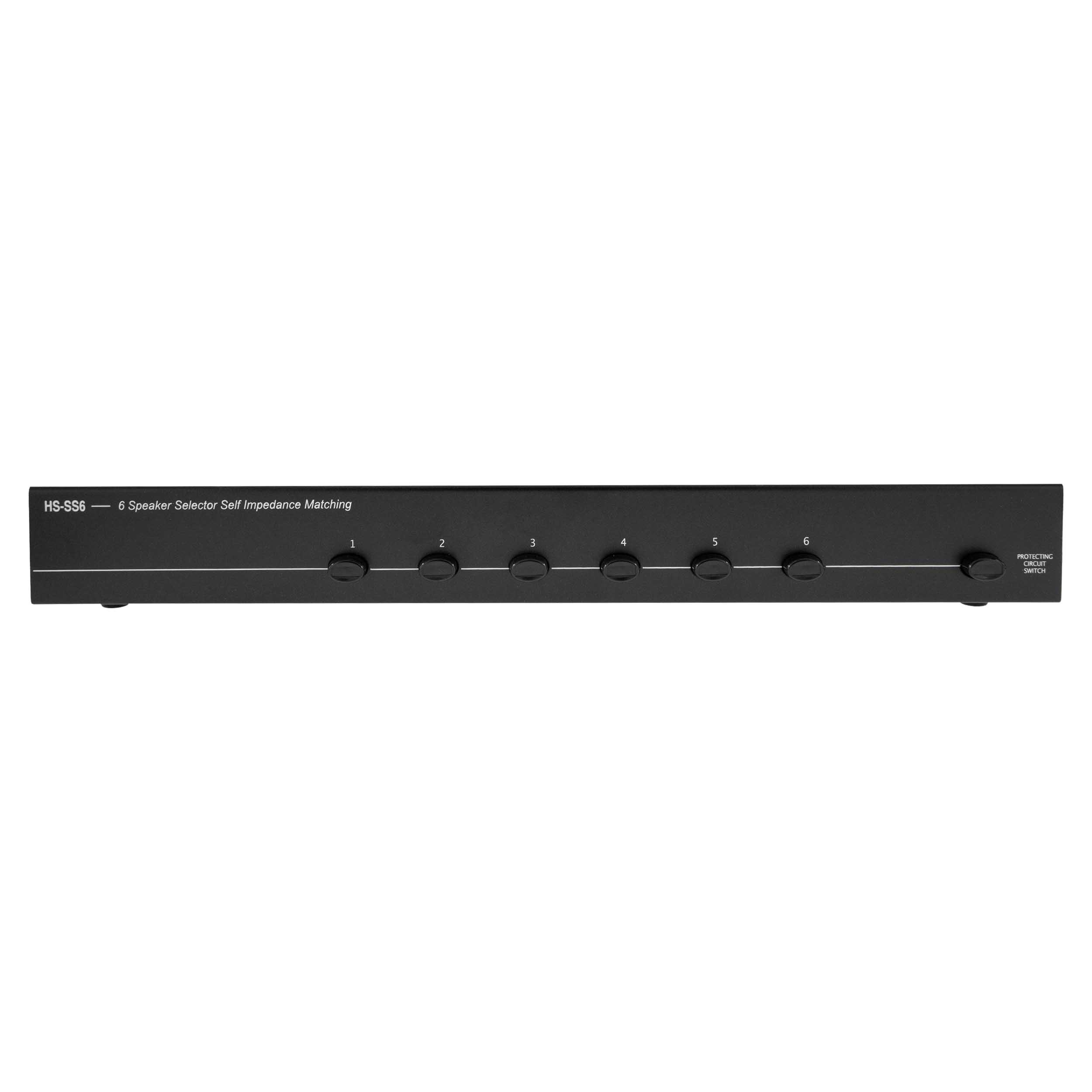 6 ZONE SPEAKER SELECTOR WITH IMPEDANCE PROTECTION, LOW PROFILE