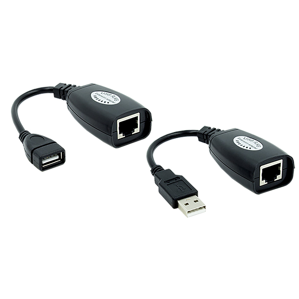 USB 1.1 EXTENDER OVER CAT5, MALE & FEMALE, 150FT (1 PAIR)