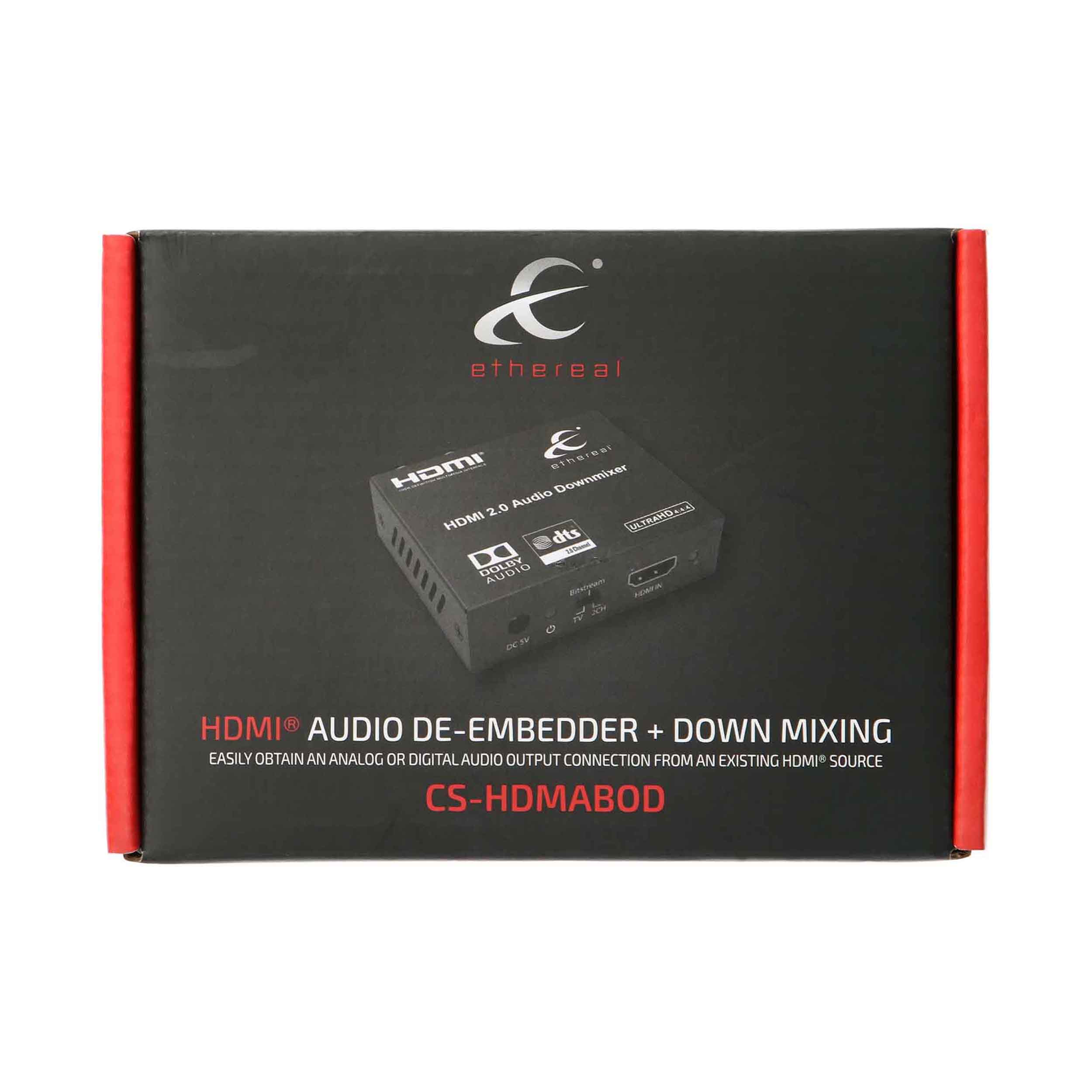 HDMI 2.0 AUDIO DE-EMBEDDER, OPTICAL, COAX, ANALOG, WITH DOWNMIXING