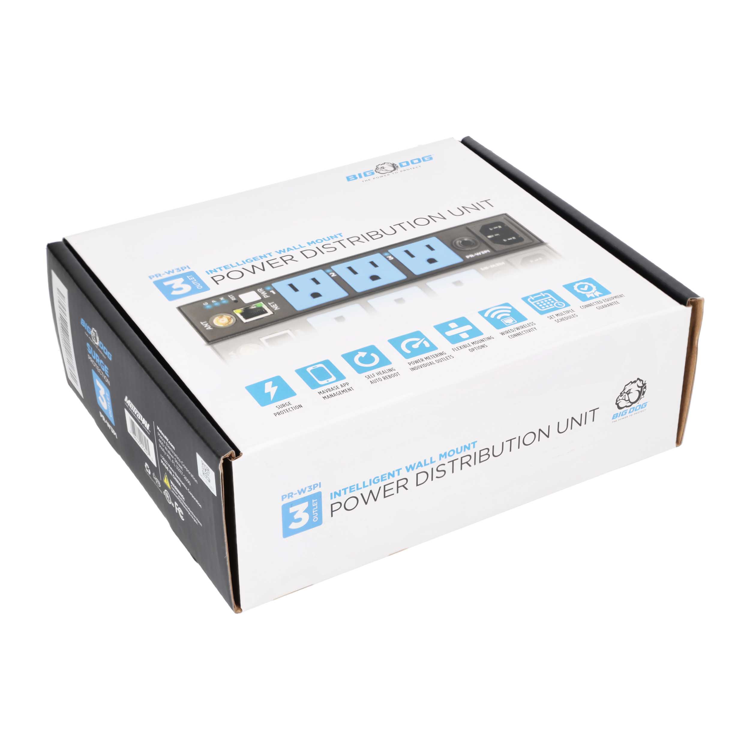 3-OUTLET WALL MOUNT SMART POWER DISTRIBUTION UNIT WITH SELF-HEALING